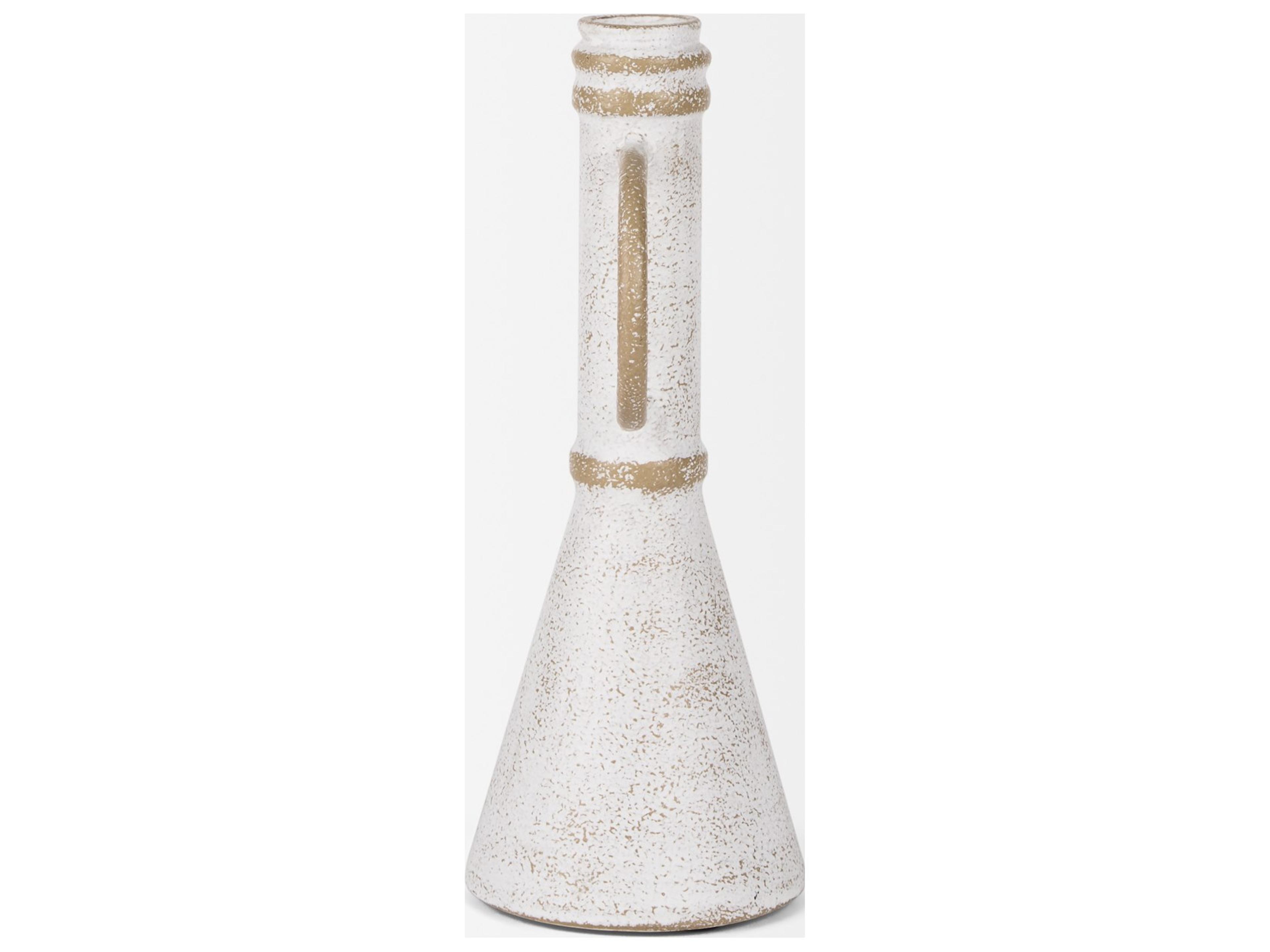 Mercana Ziva Small Distressed Wall White Metal Sculptural Object