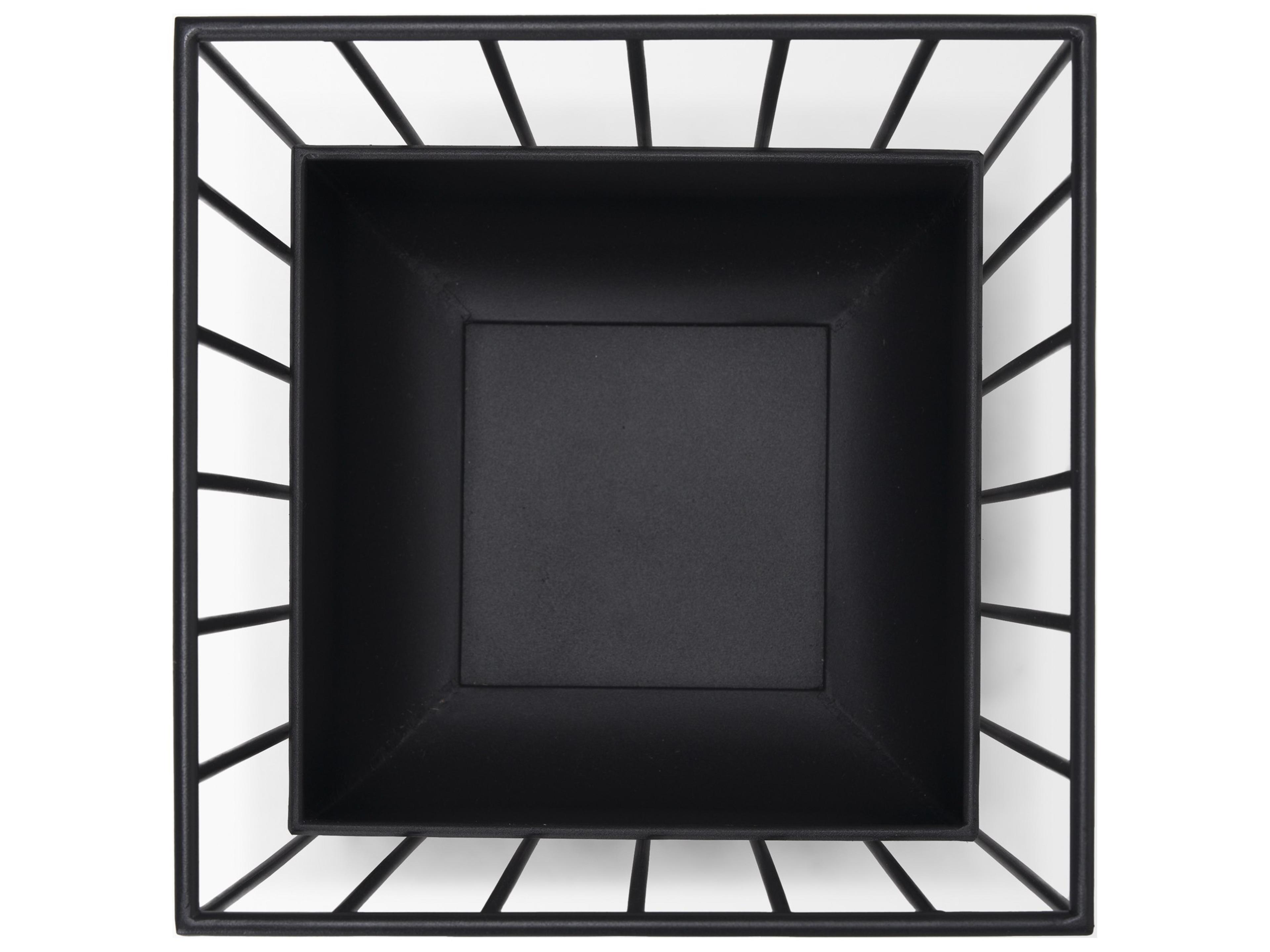 Mercana Verna Matte Black Wire Cage Metal Planters (Set of 2)