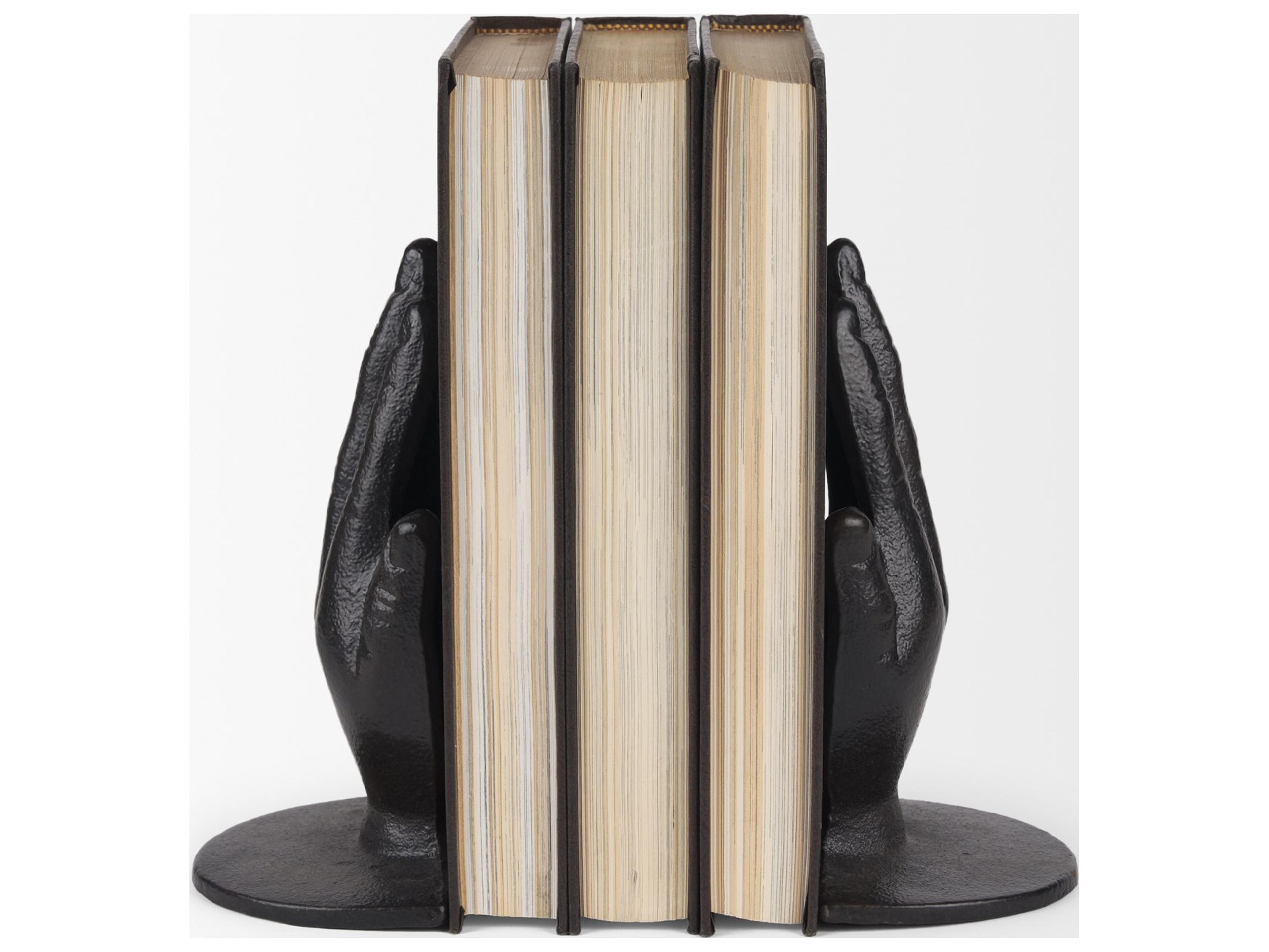 Mercana Praying Hands Bronze Cast Iron Book Ends