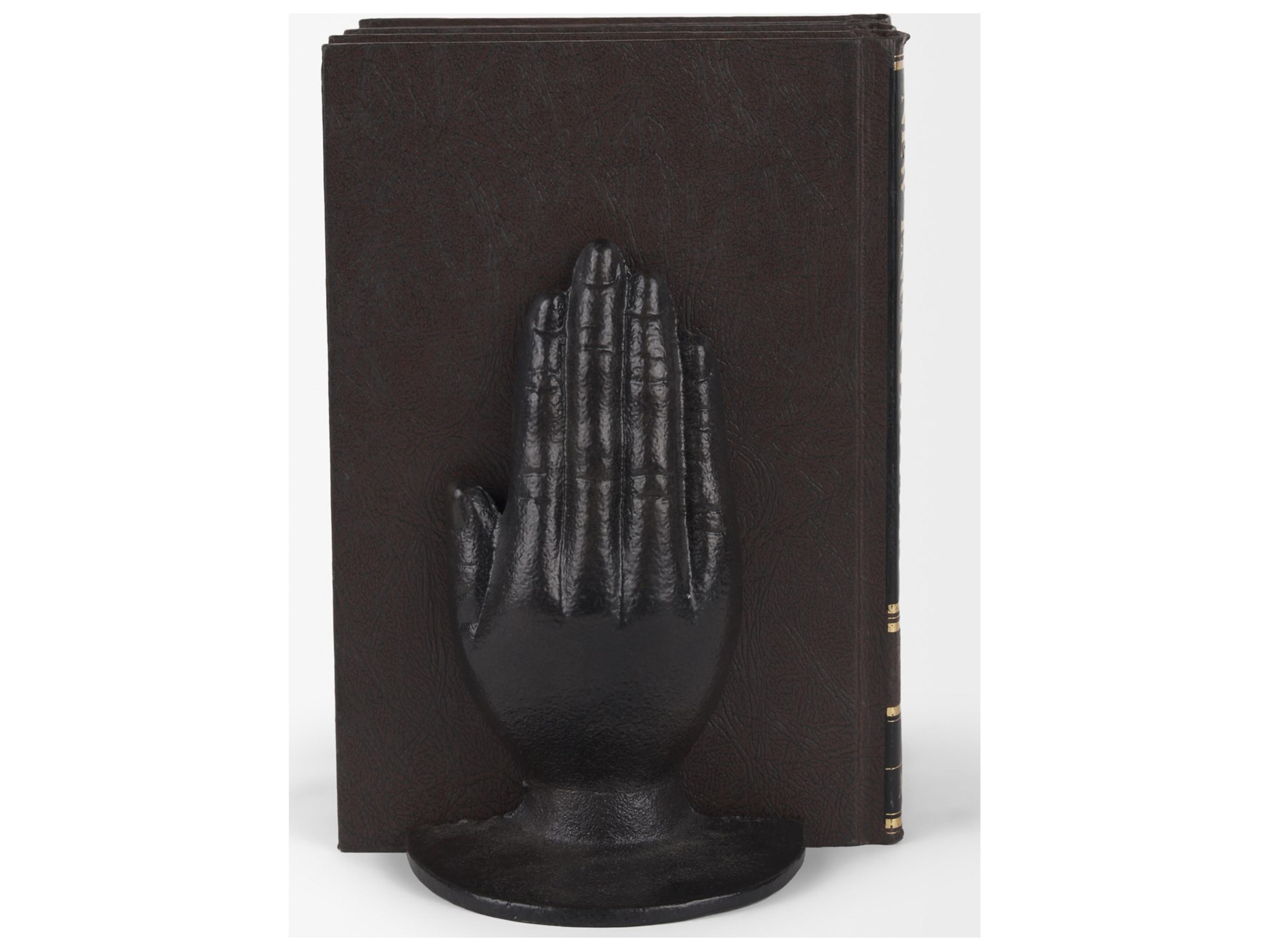 Mercana Praying Hands Bronze Cast Iron Book Ends