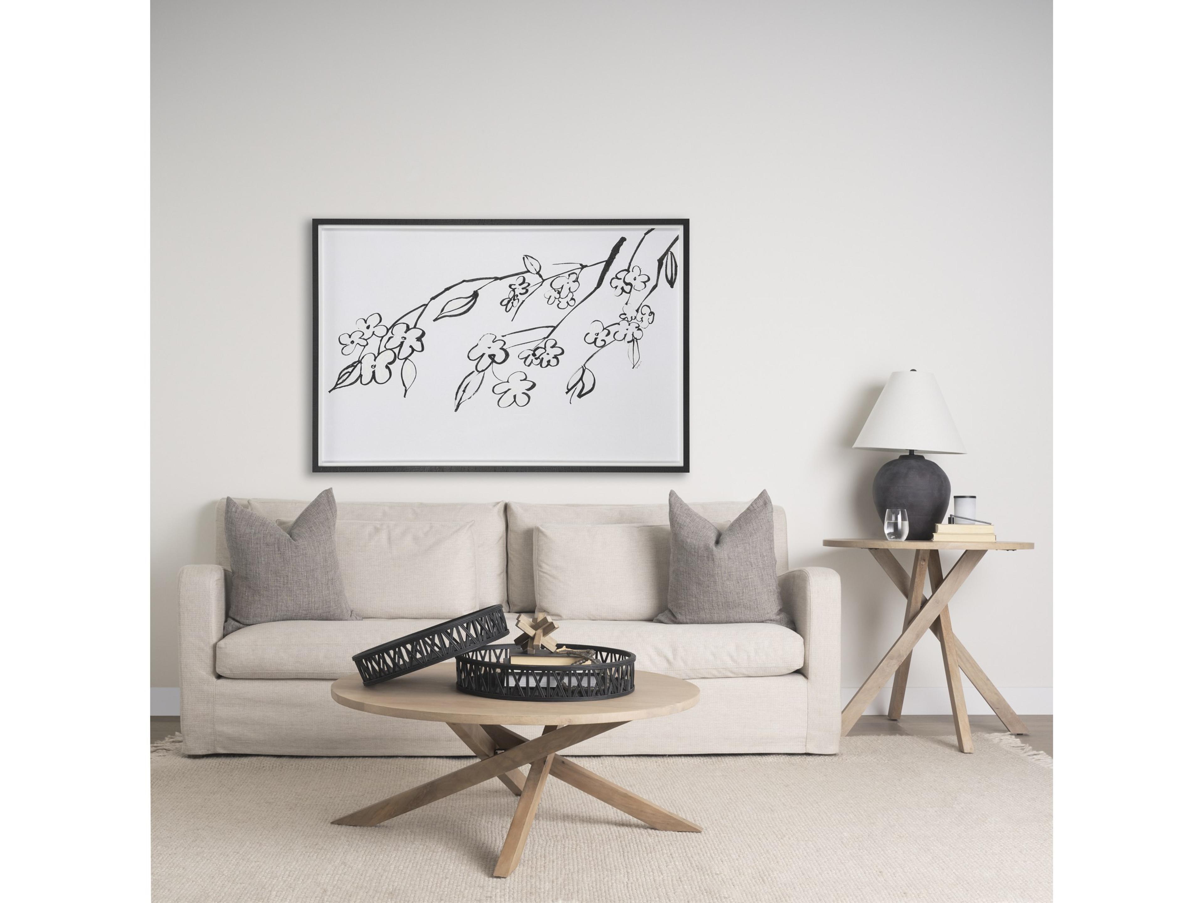 Mercana Thea Matte Black Wicker Trays (Set of 2)