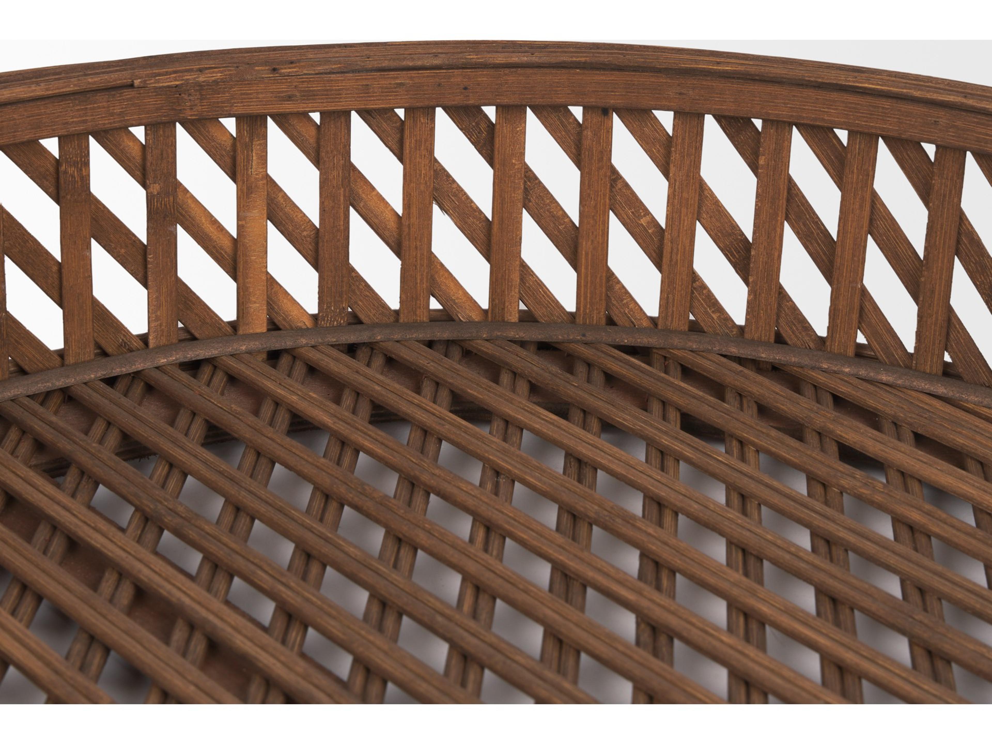 Mercana Thala Medium Brown Round Wicker Tray (Set of 2)