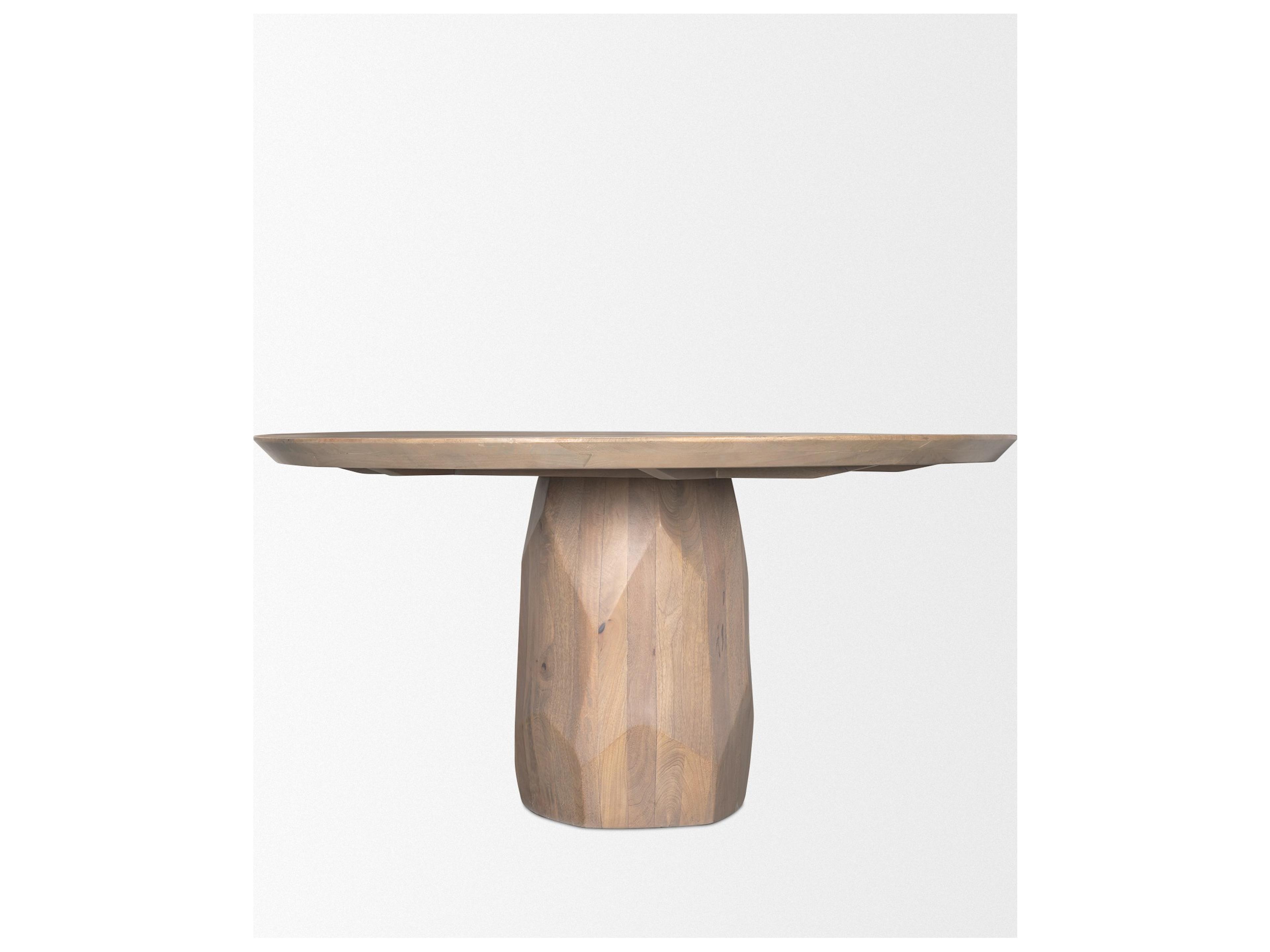 Mercana Fitzgerald 60" Light Brown Wood Dining Table