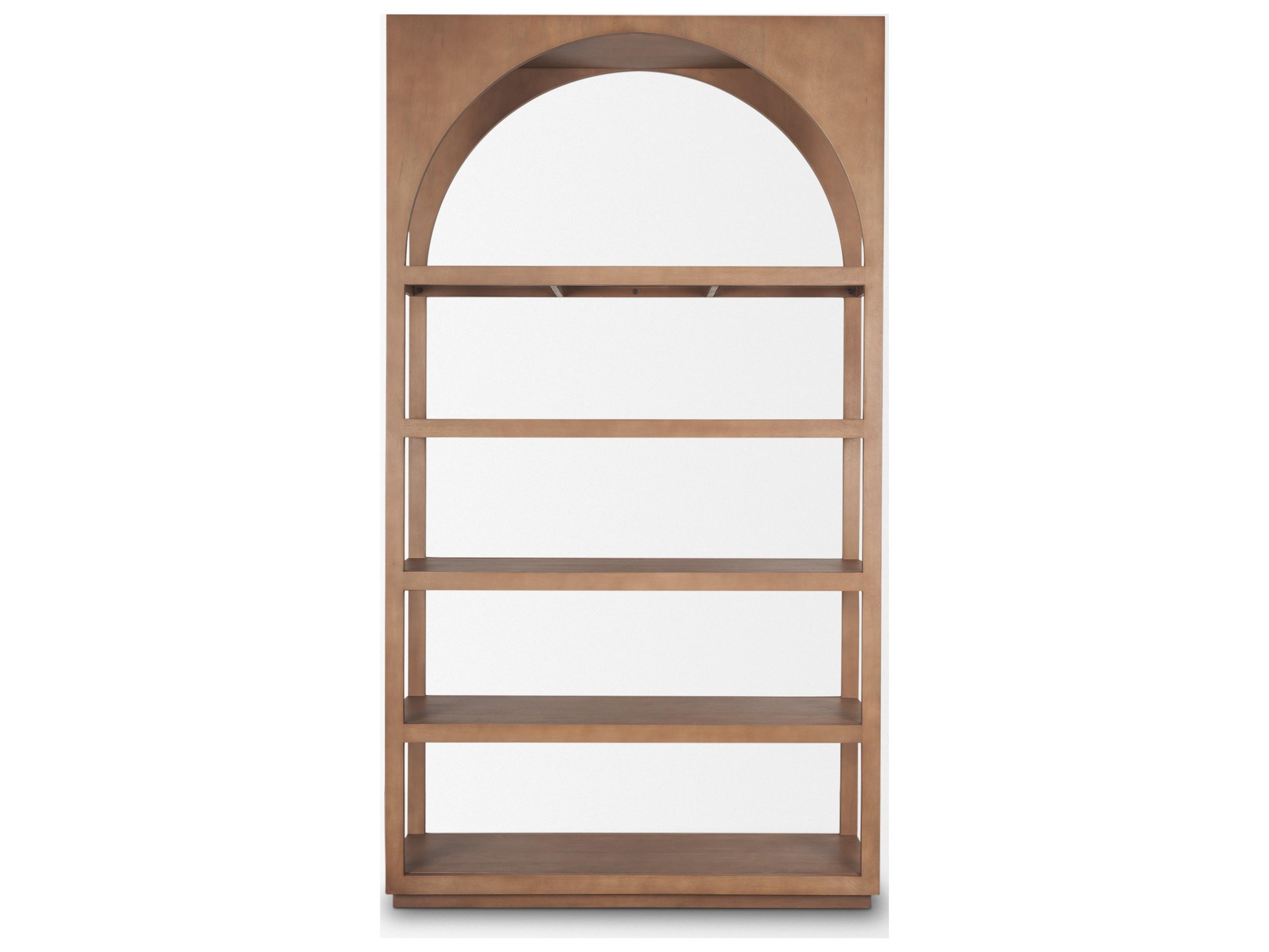 Mercana Bela Arched Shelving Unit Medium Brown Wood