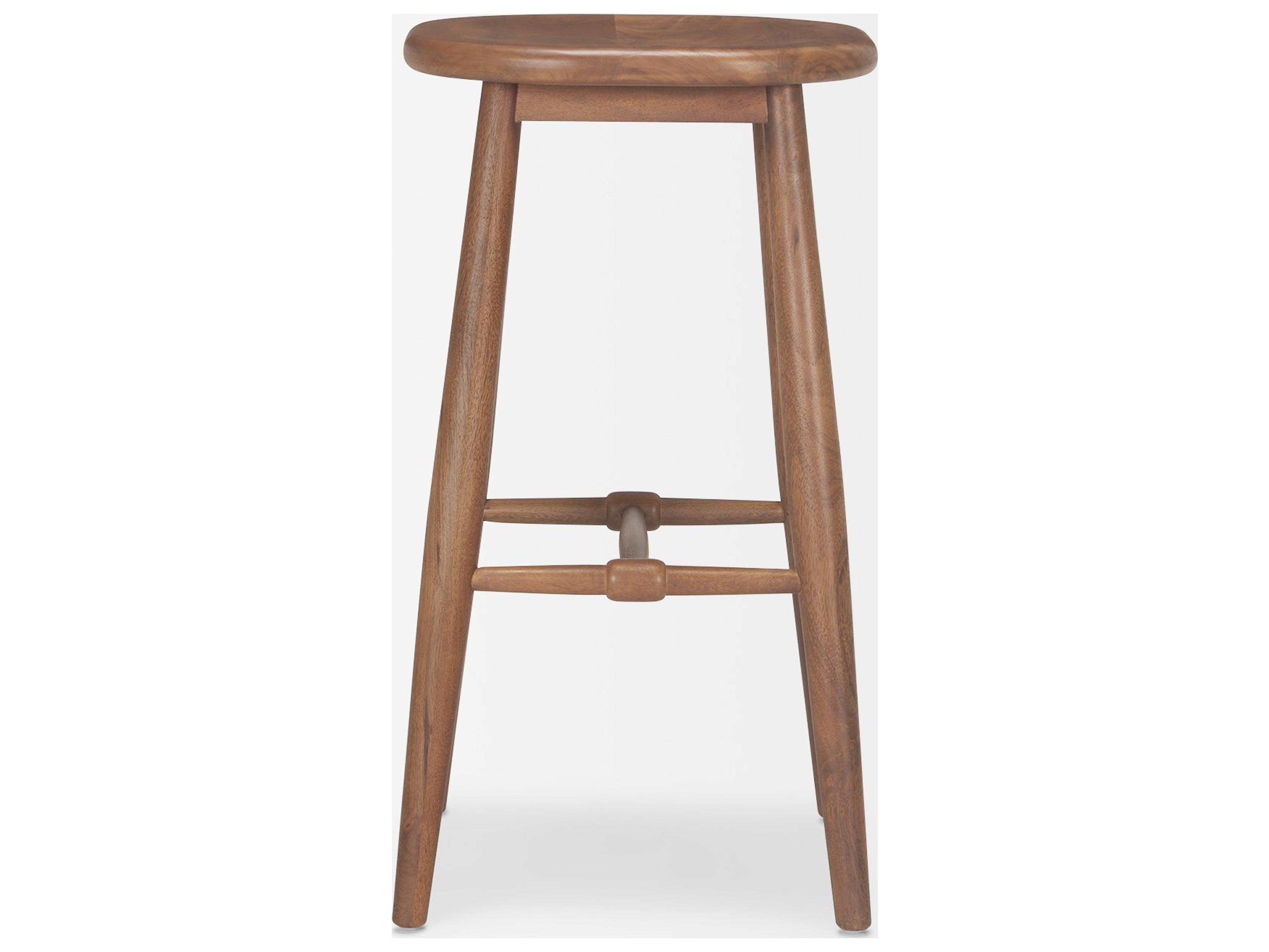 Mercana Ernest Medium Brown Wood Bar Stool