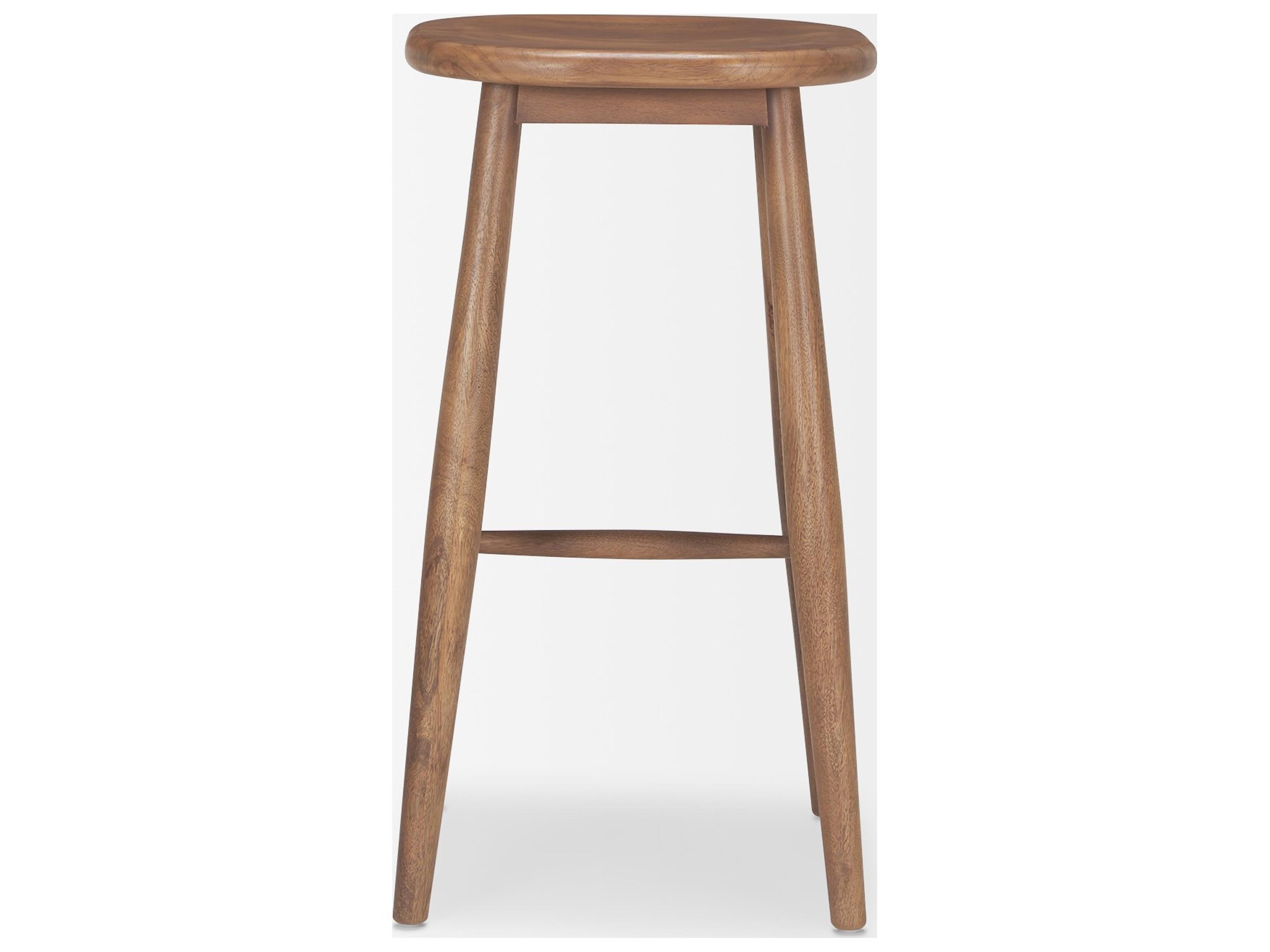 Mercana Ernest Medium Brown Wood Bar Stool