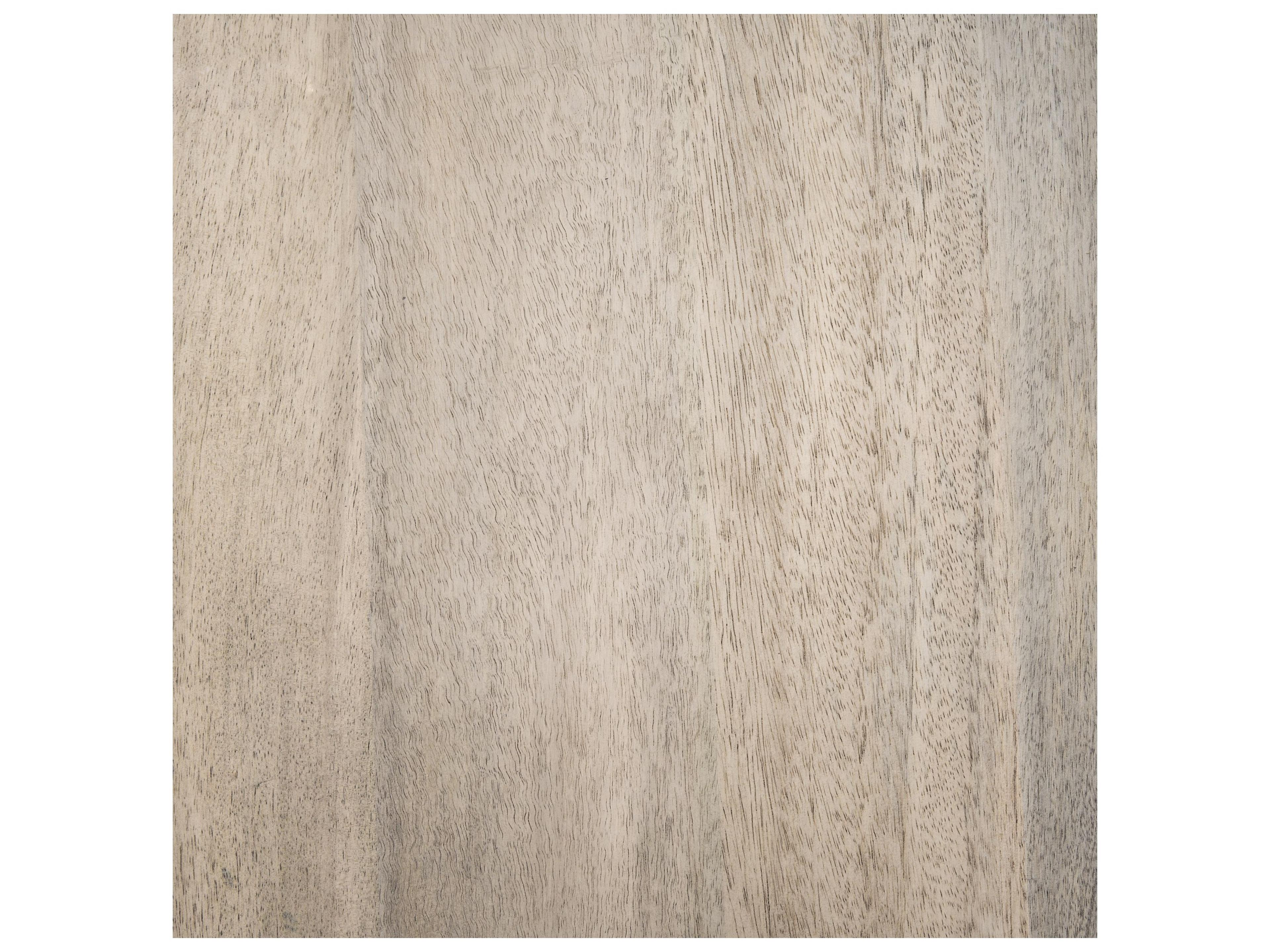 Mercana Clapp Round Light Brown W/ White Wash Wood and Silver Metal Nesting Coffee Tables (Set of 2)