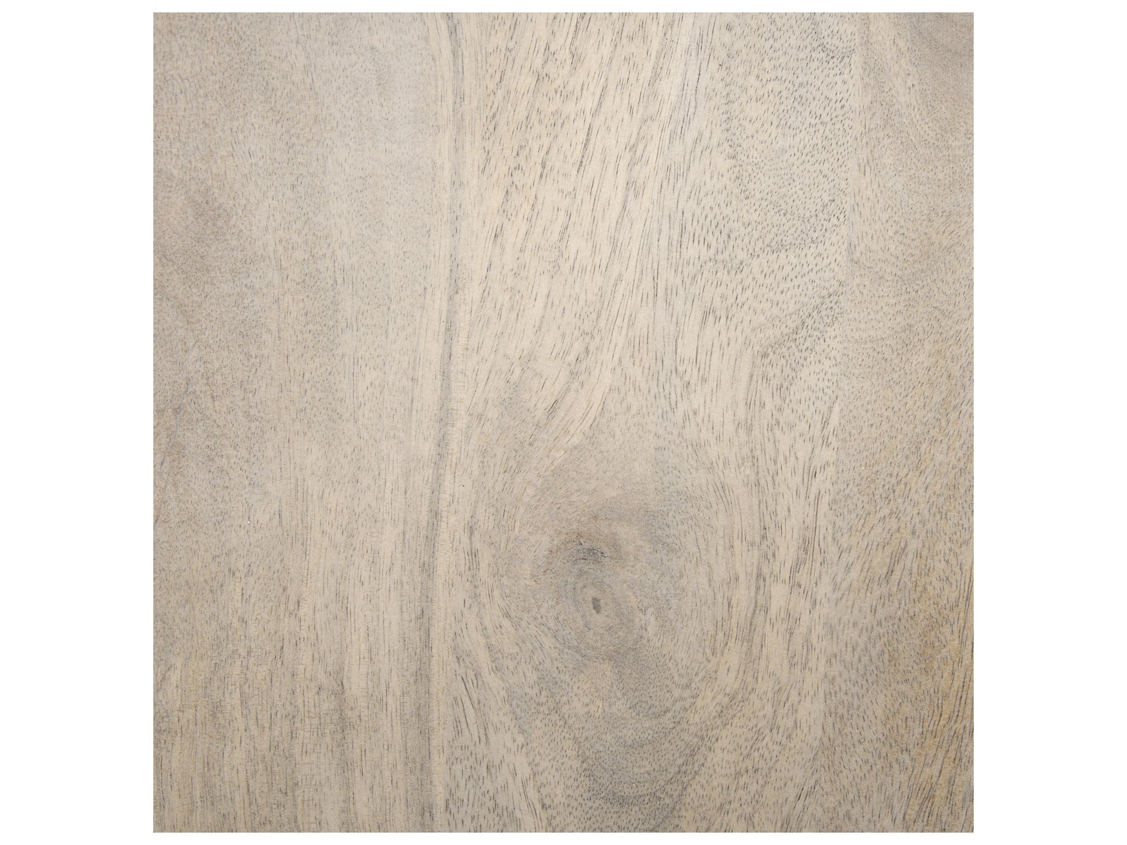 Mercana Clapp Round Light Brown W/ White Wash Wood and Silver Metal Nesting Accent Tables (Set of 2)