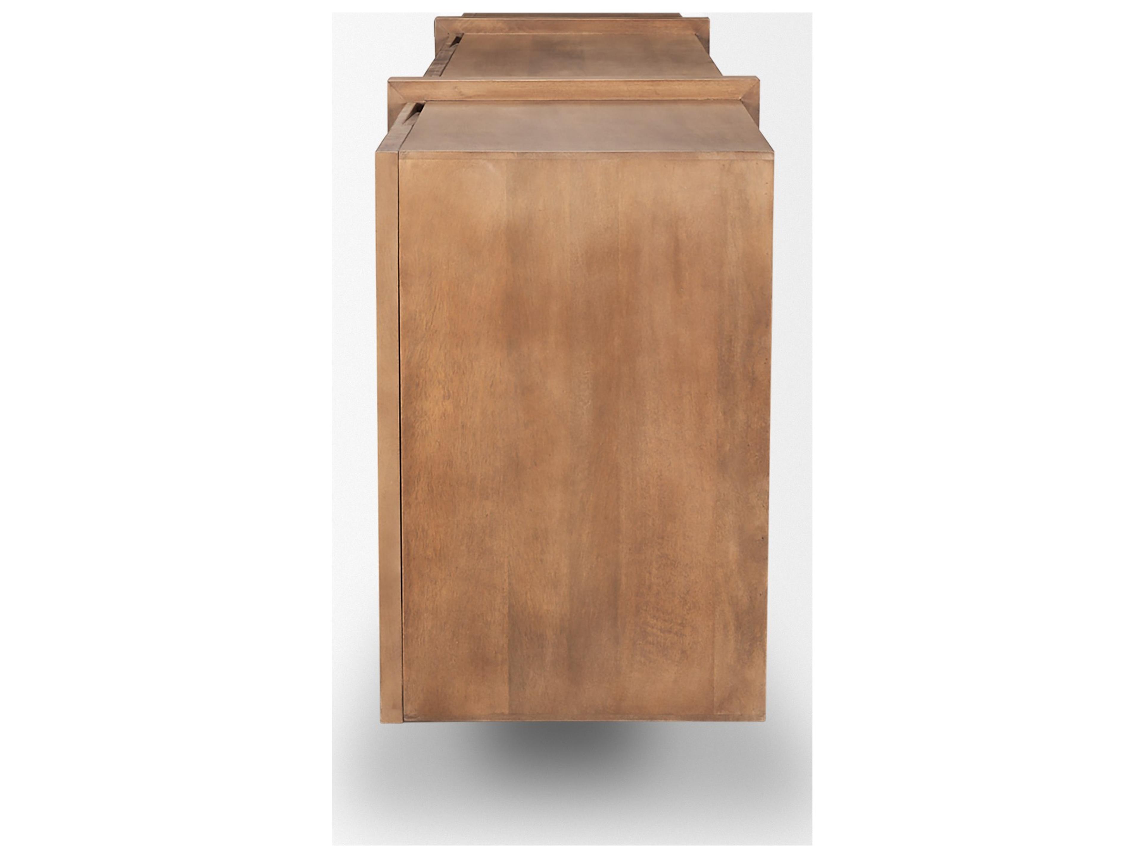 Mercana Eula Medium Brown Wood 4-Door Sideboard