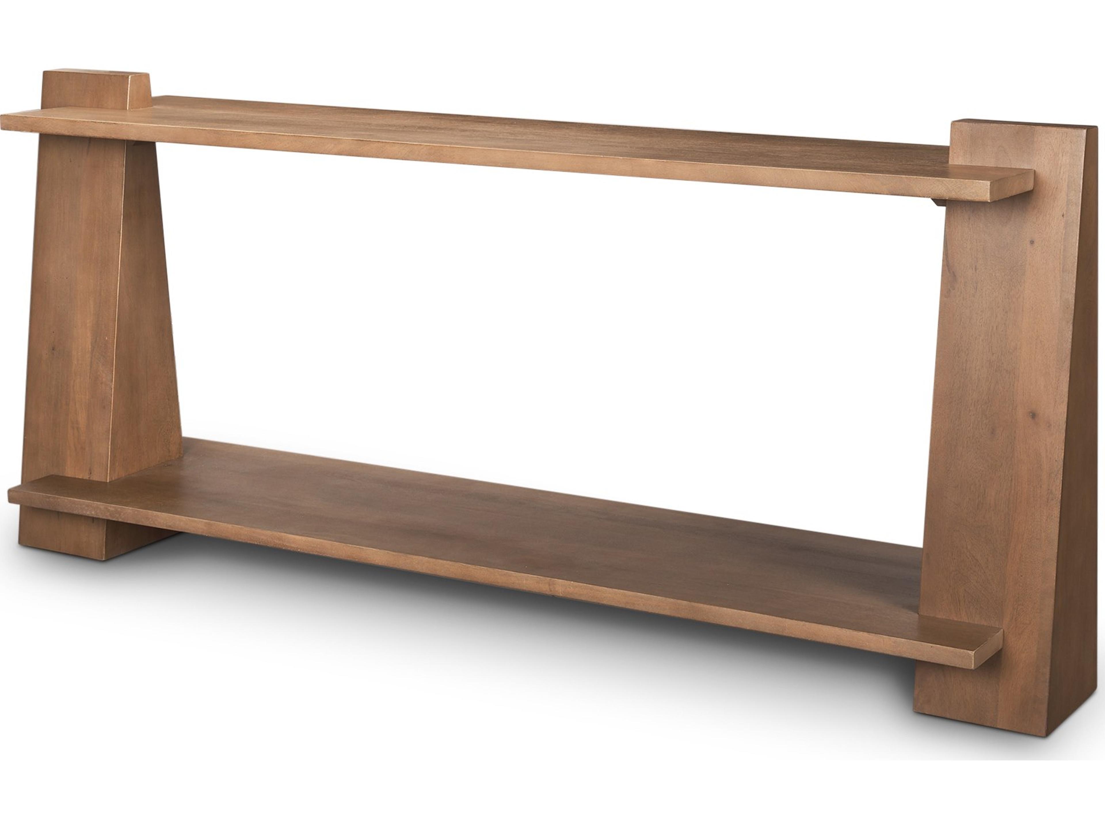 Eula Medium Brown Wood Console Table