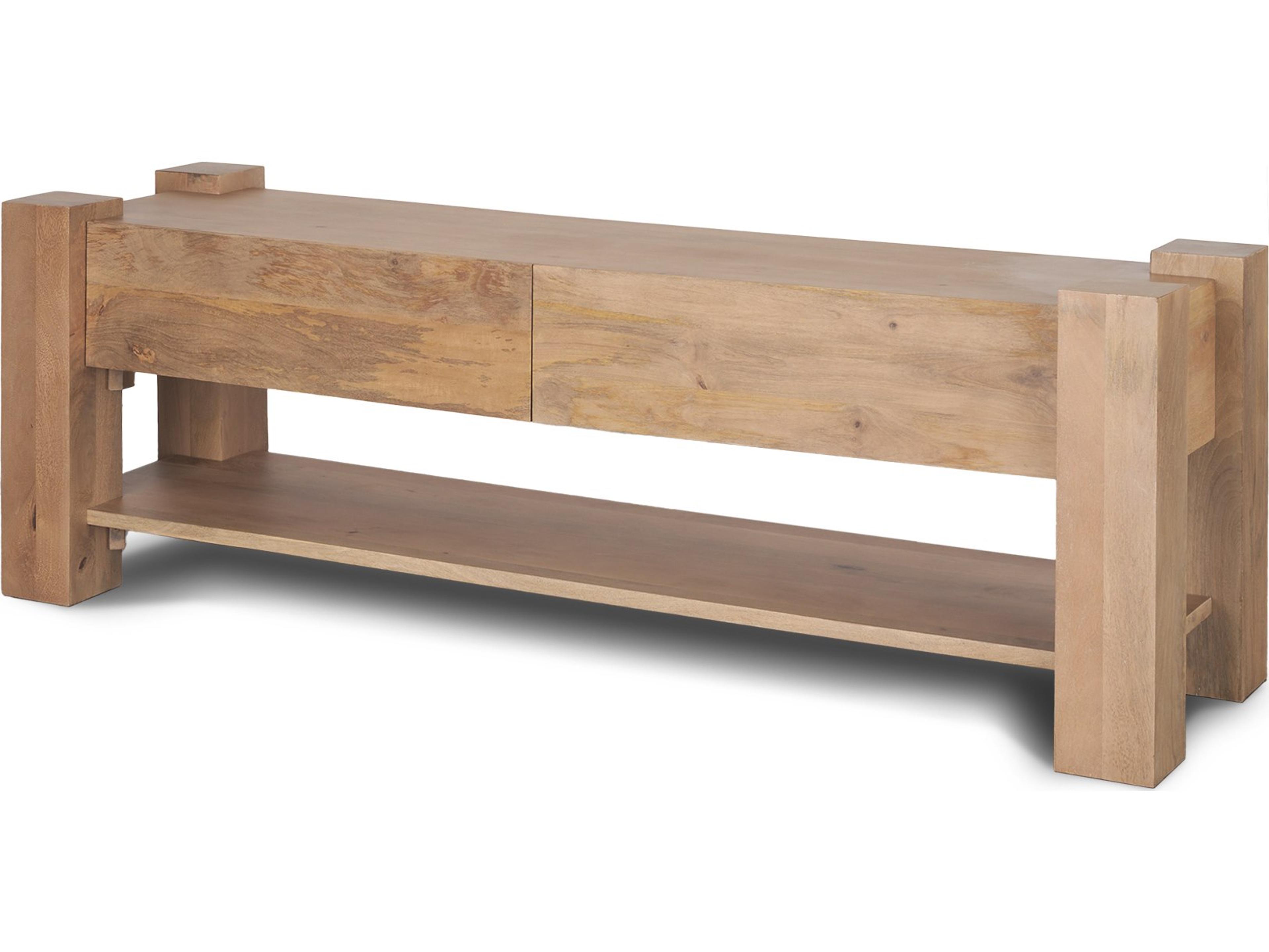 Beth Light Brown Wood Media Console