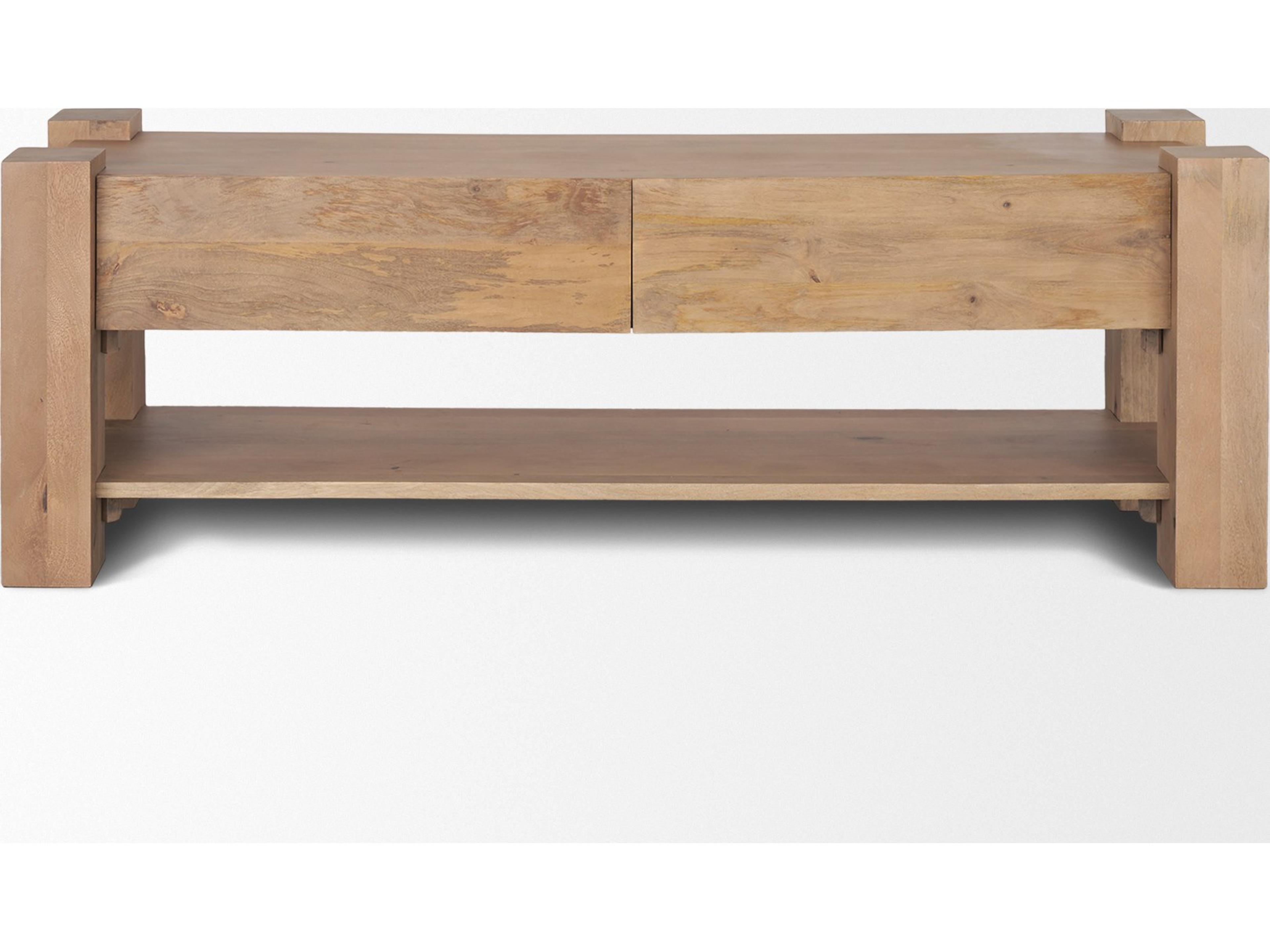 Mercana Beth Light Brown Wood Media Console