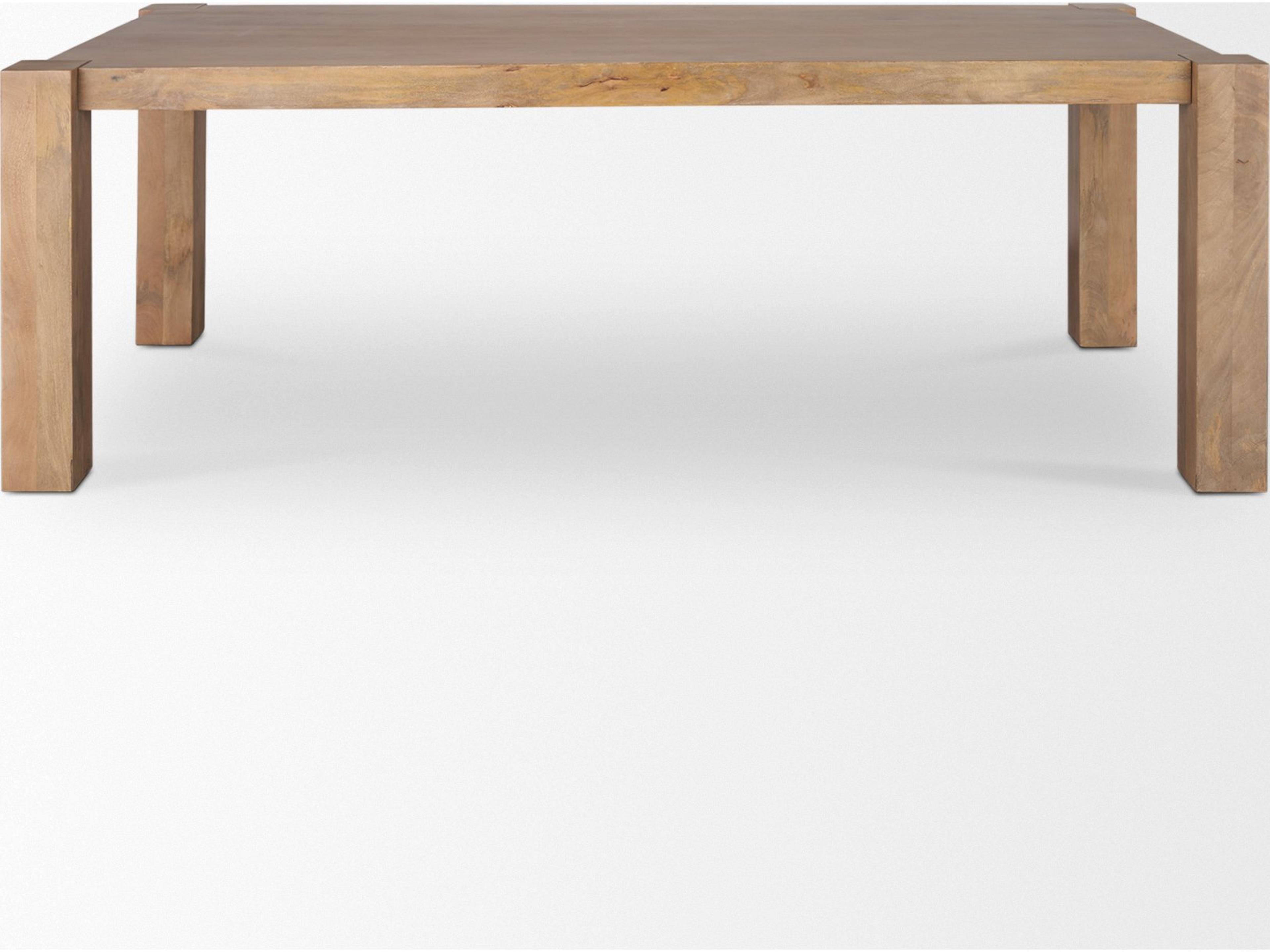 Mercana Beth Light Brown Wood Rectangular Dining Table