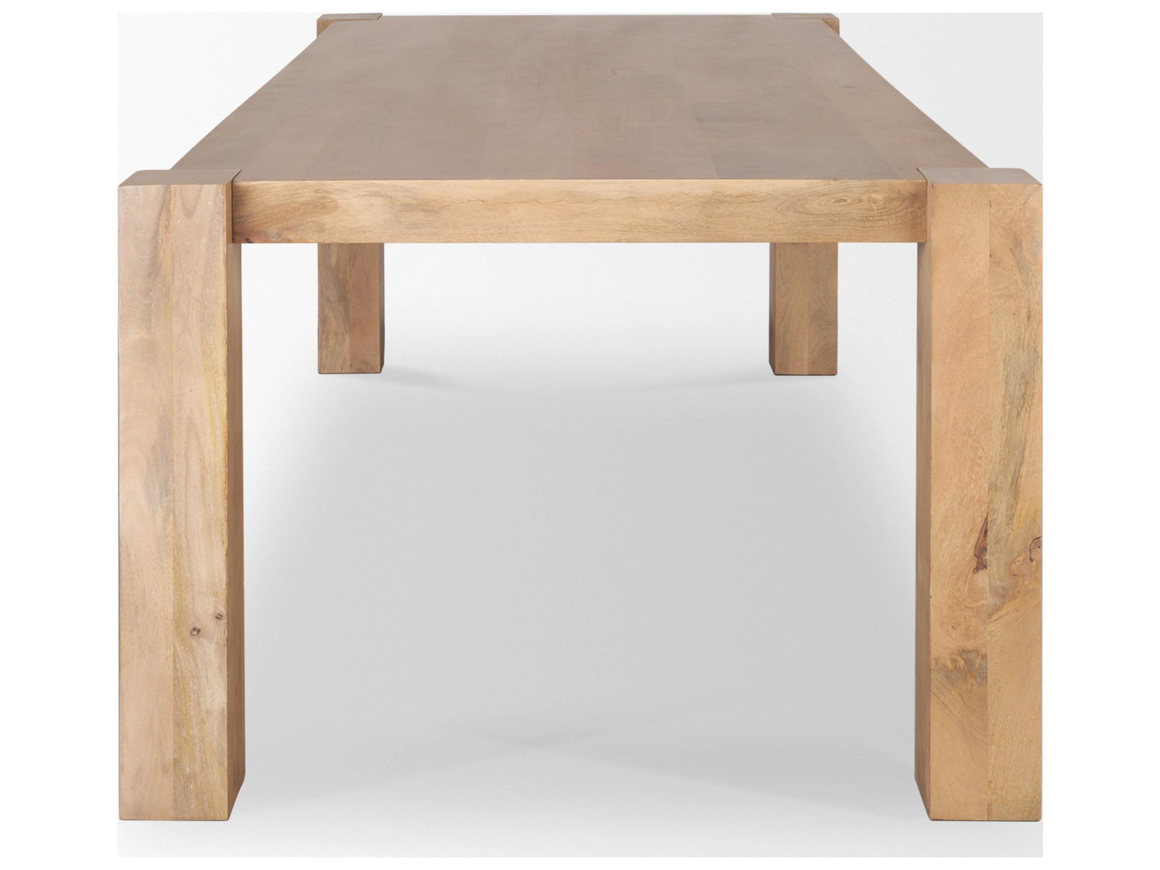 Mercana Beth Light Brown Wood Rectangular Dining Table