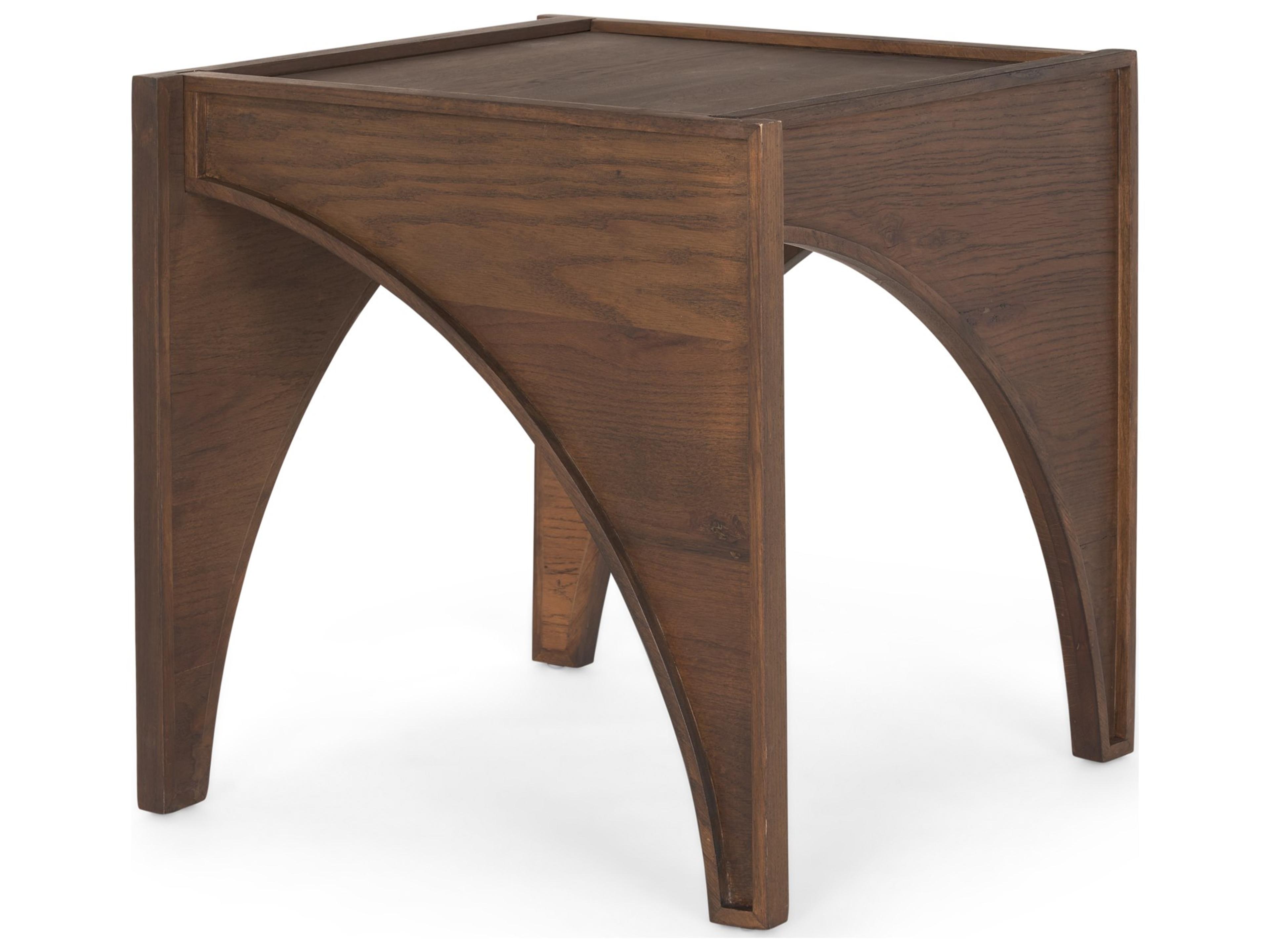 Laraya Medium Brown Wood w/ Arches End Table