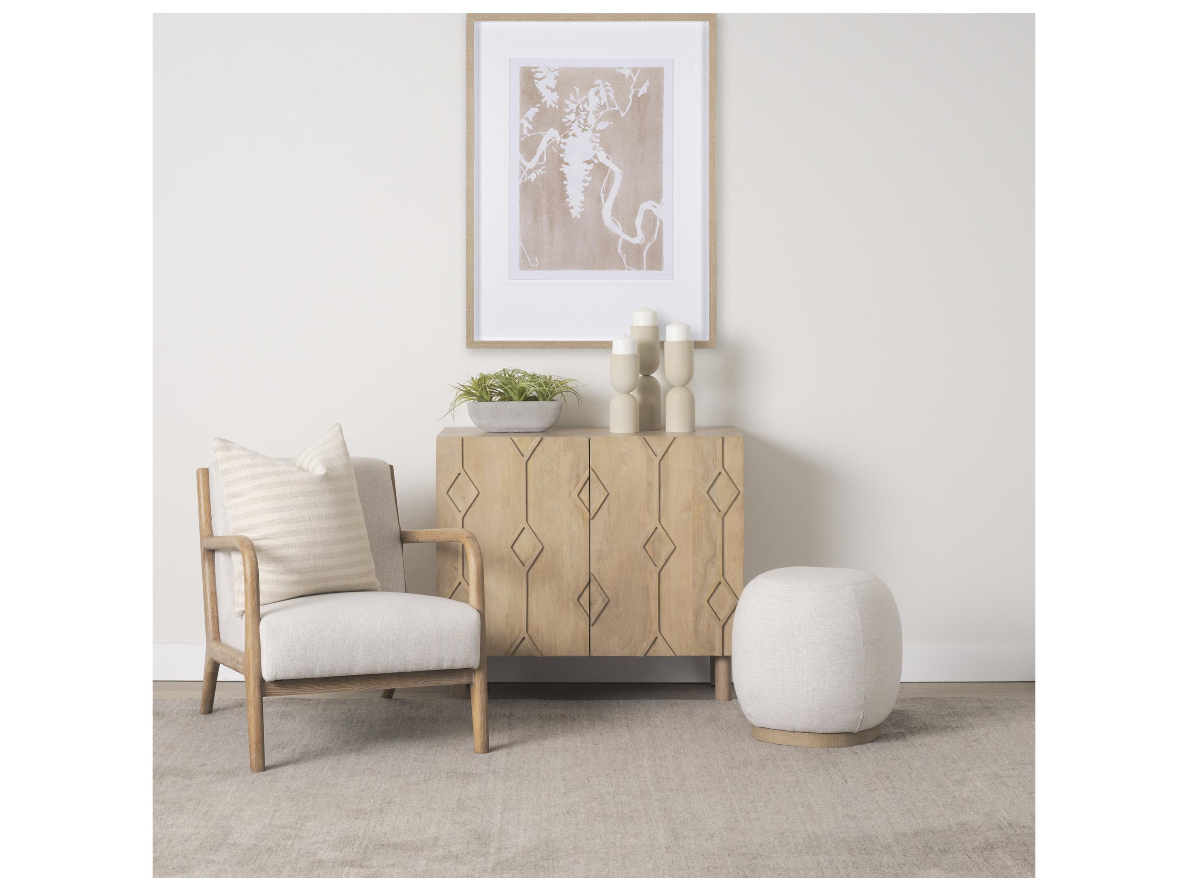 Mercana Heera Light Brown Diamond Motif w/ Shelf Accent Cabinet