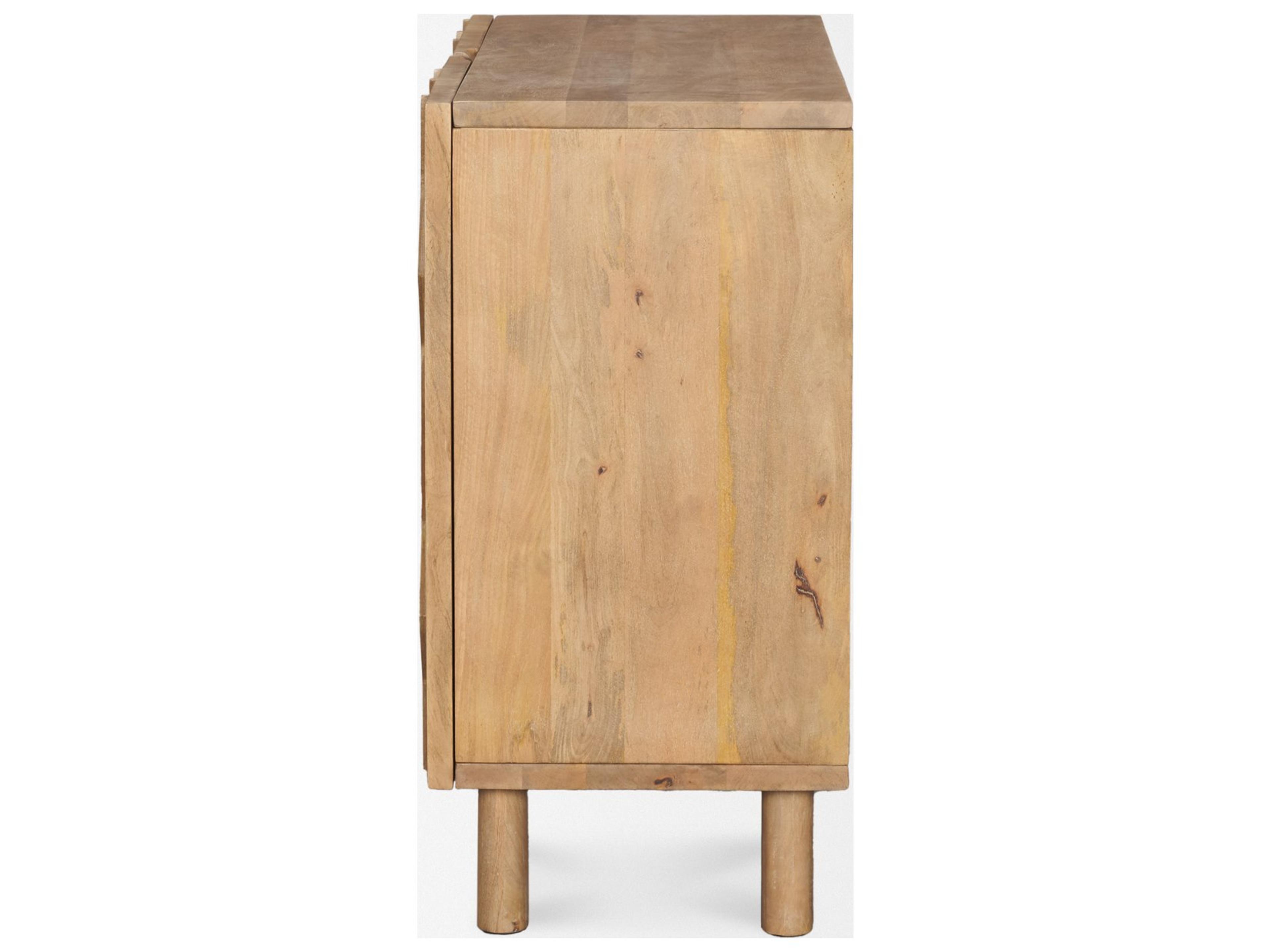 Mercana Heera Light Brown Diamond Motif w/ Shelf Accent Cabinet