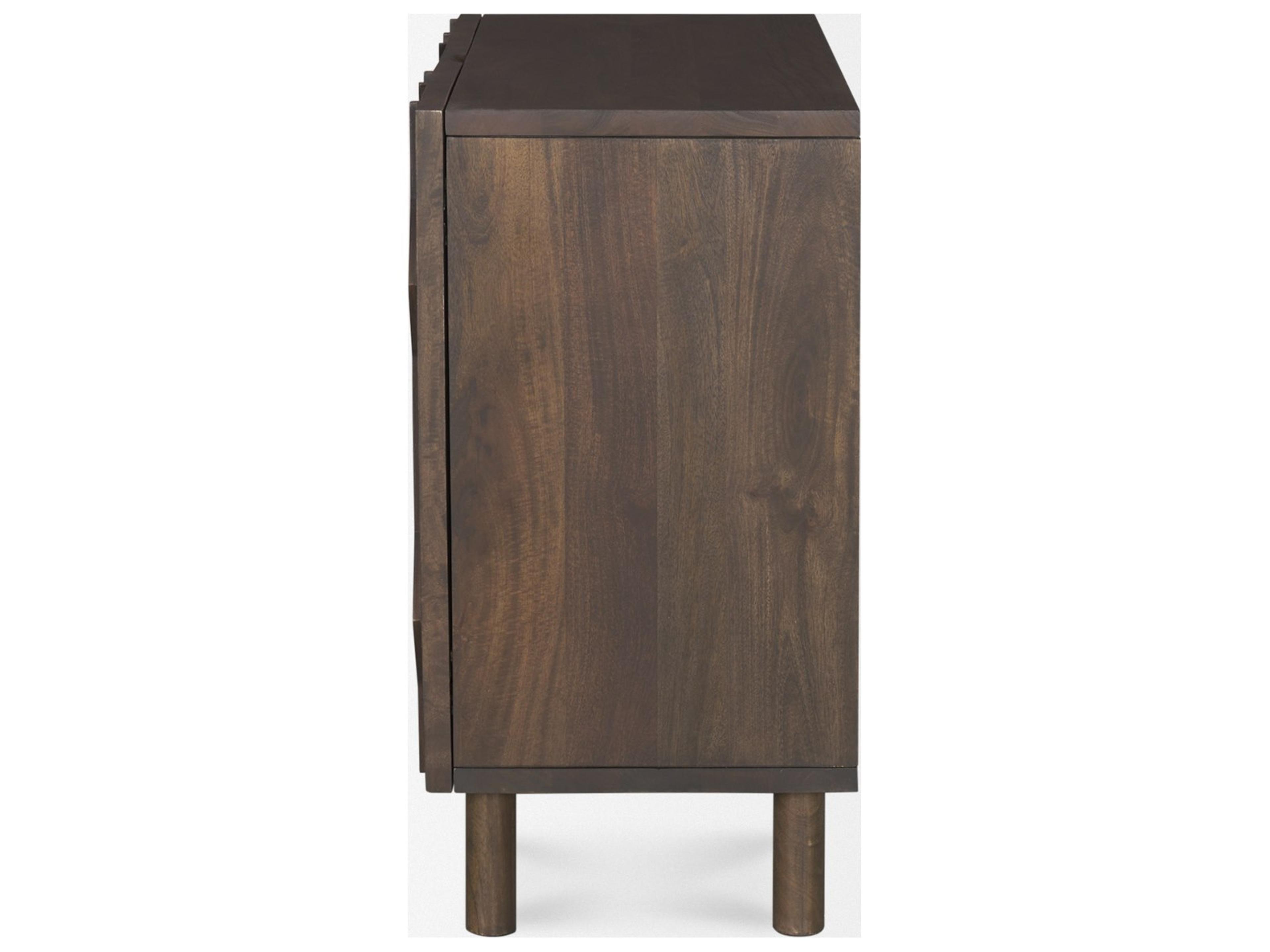 Mercana Heera Dark Brown Diamond Motif w/ Shelf Accent Cabinet