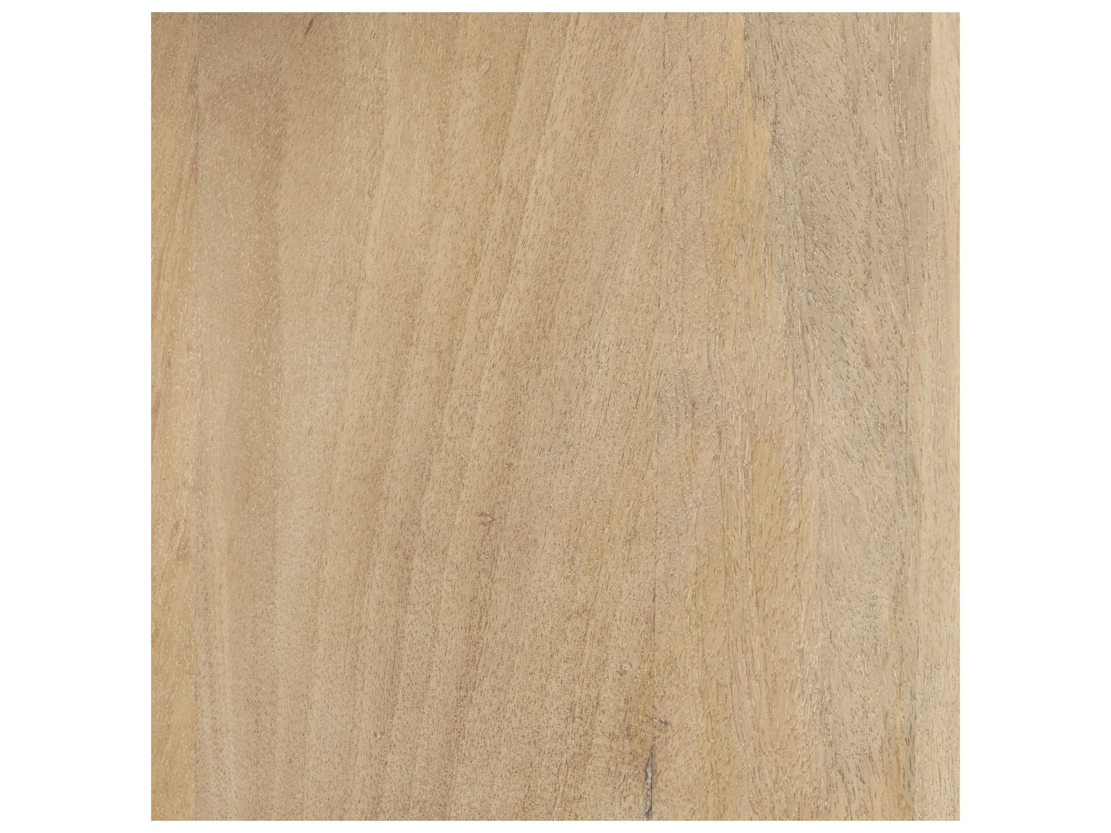 Mercana Bianca Light Brown Wood w/ Round Marble Top Coffee Table