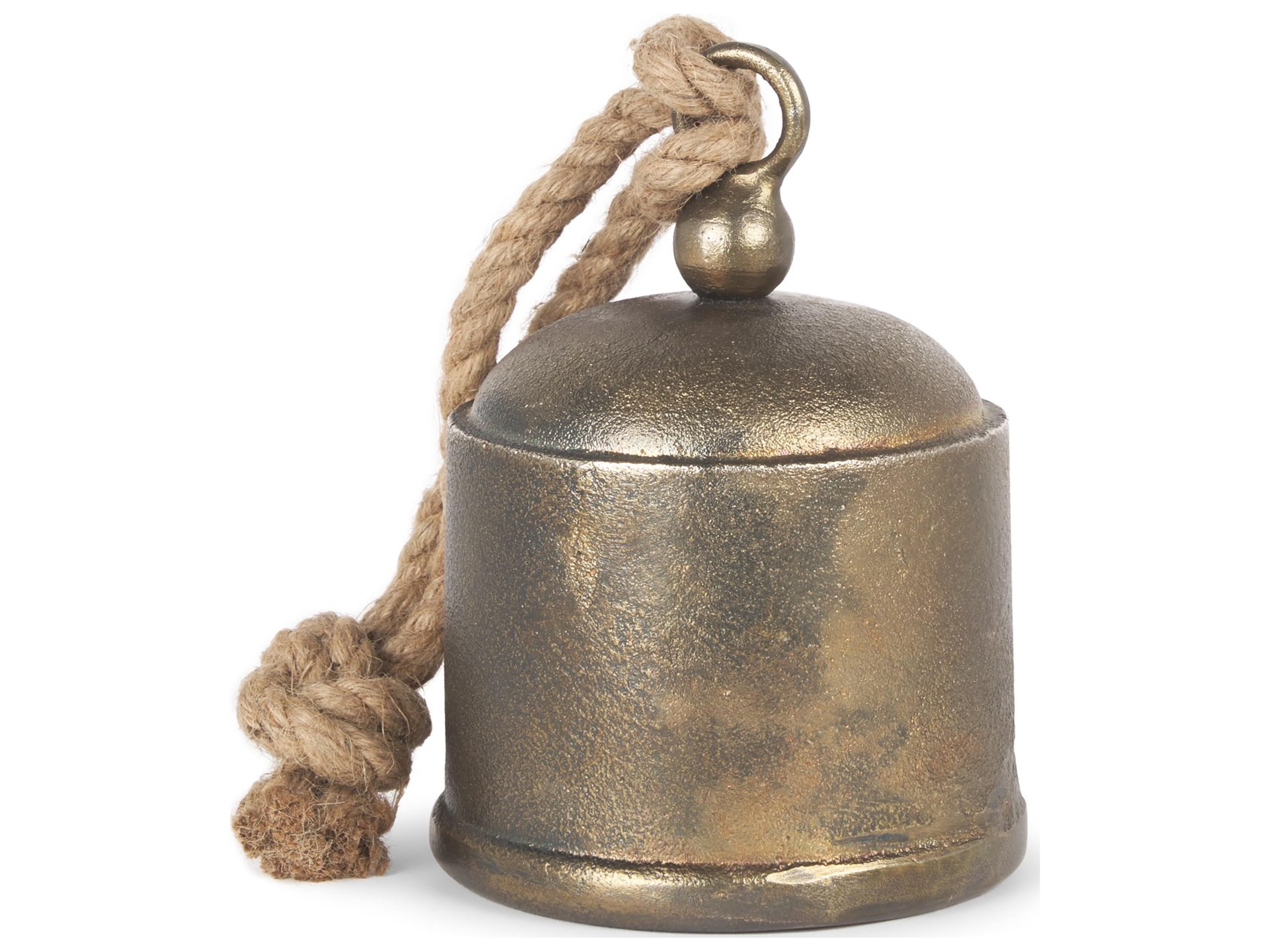 Quincy Medium Gold Metal Decorative Bell Object