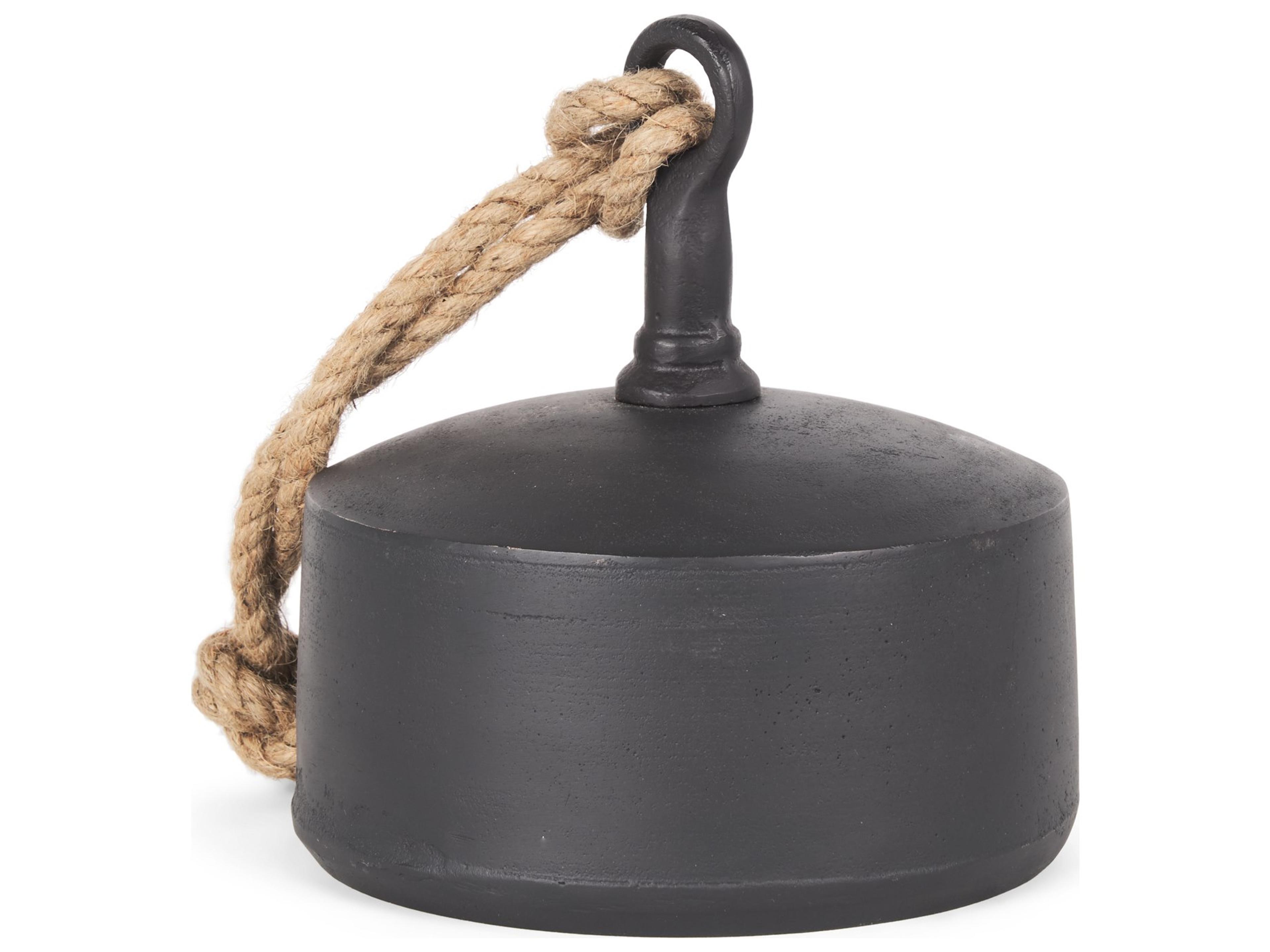 Quincy Large Matte Black Metal Decorative Bell Object