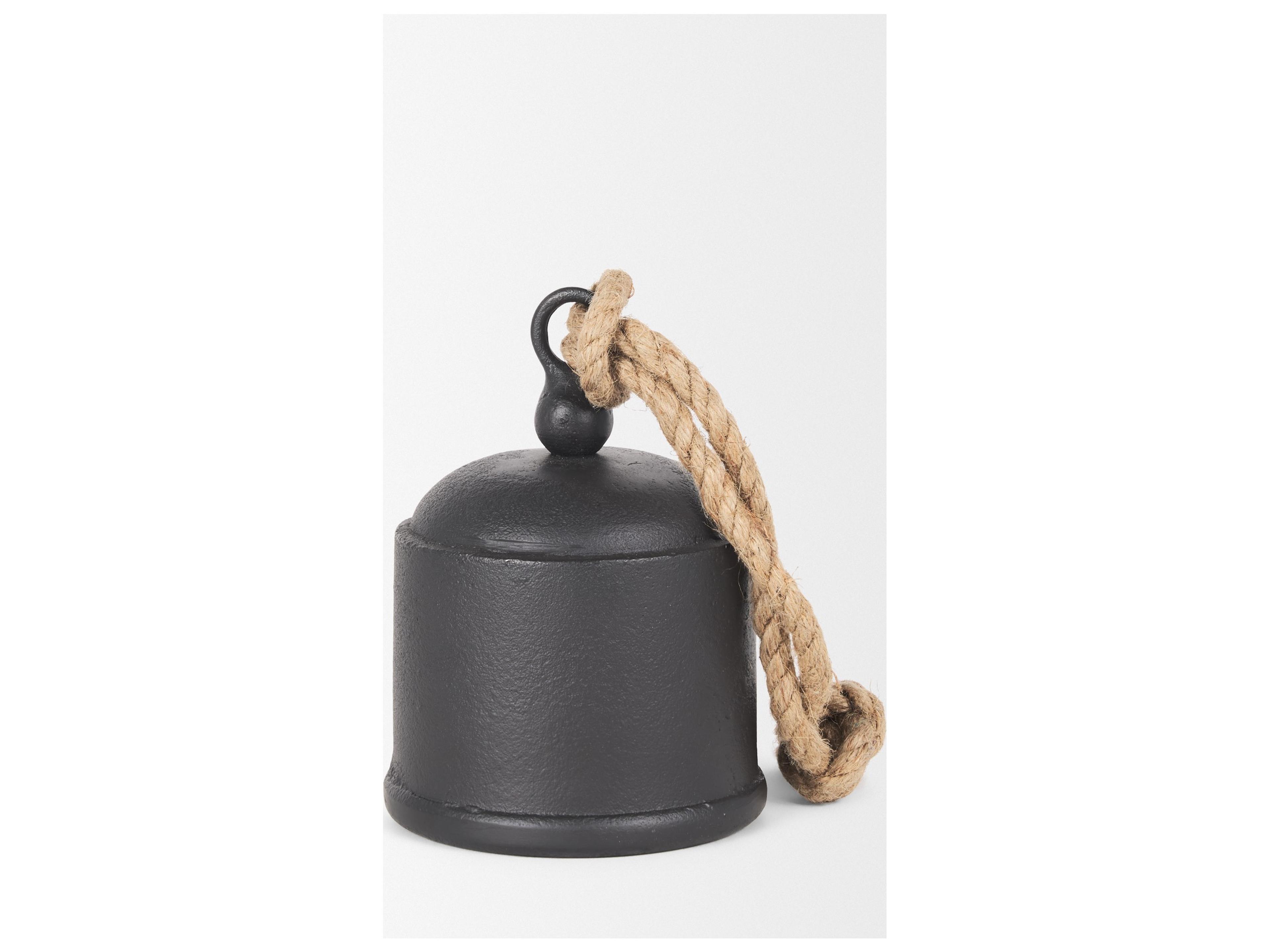 Mercana Quincy Medium Matte Black Metal Decorative Bell Object