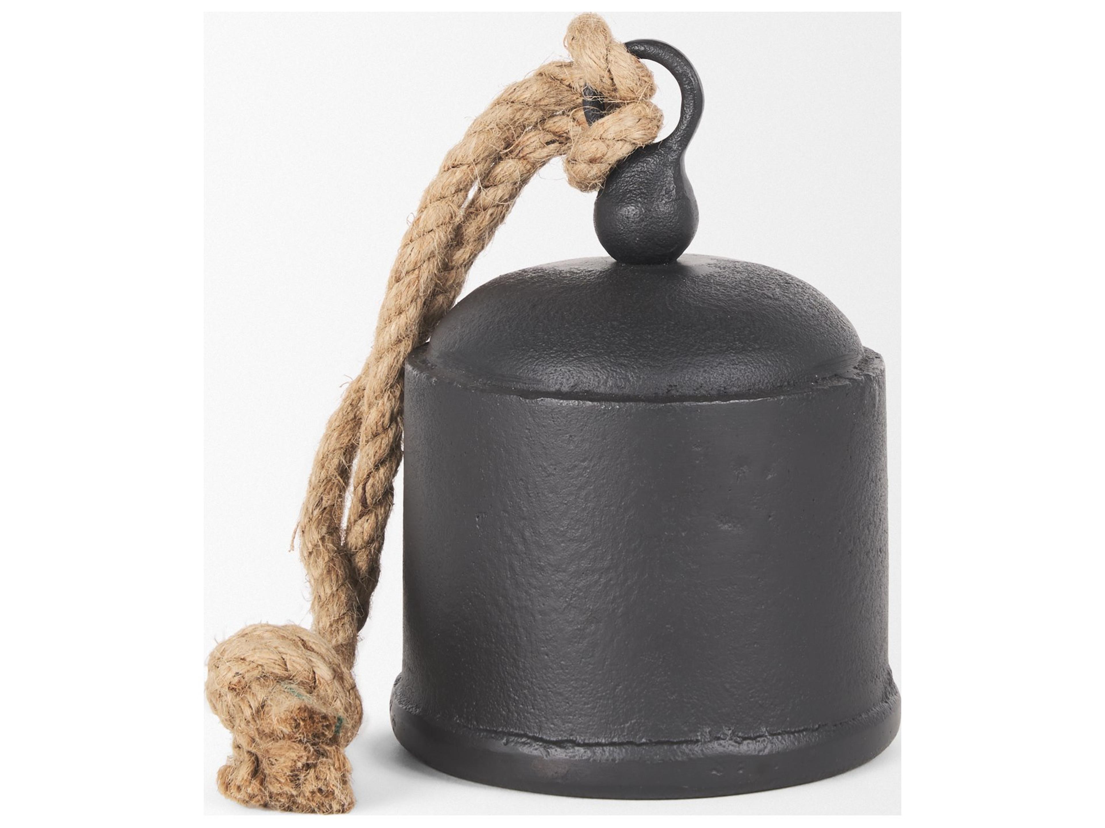Mercana Quincy Medium Matte Black Metal Decorative Bell Object