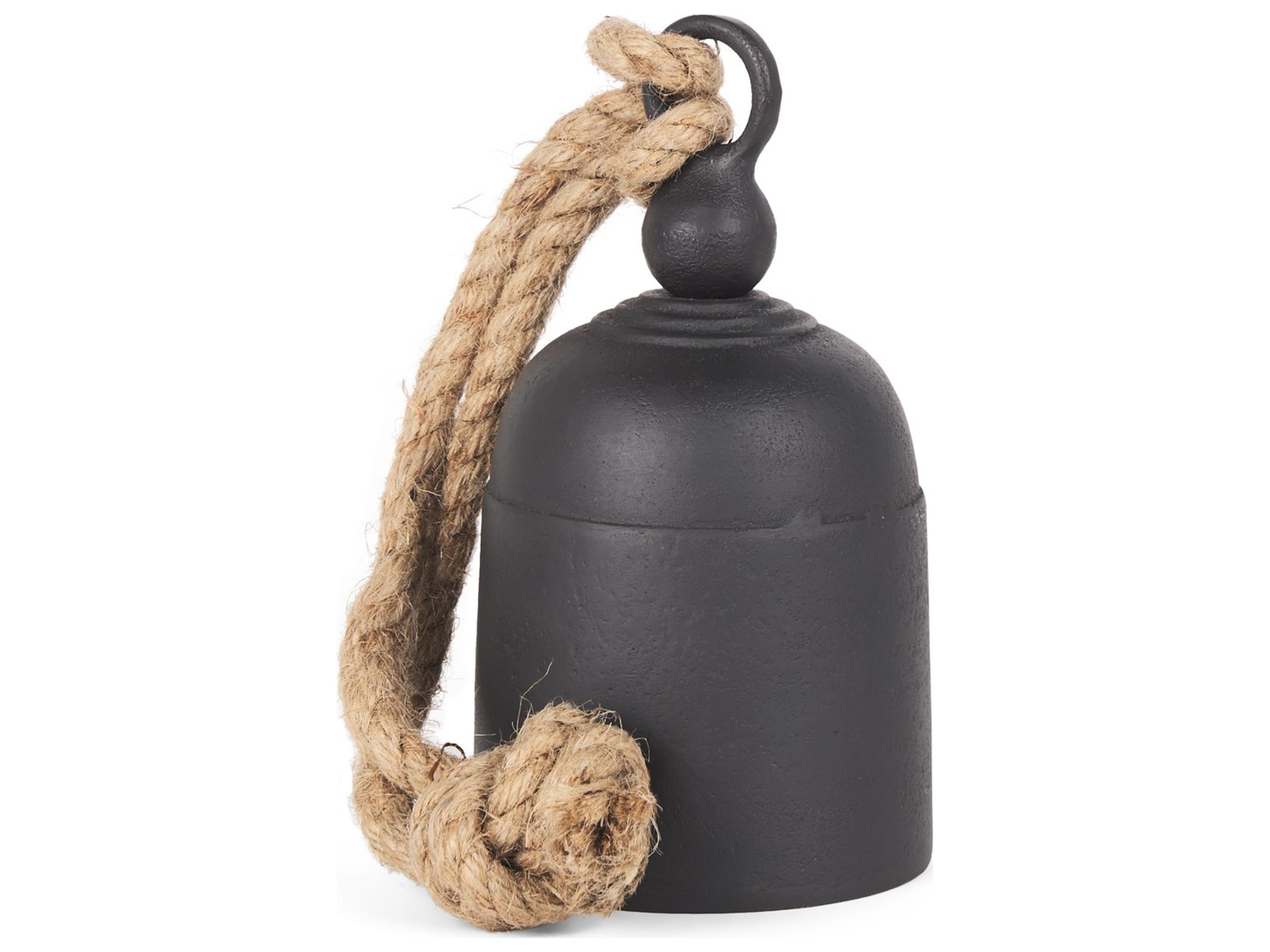 Quincy Small Matte Black Metal Decorative Bell Object