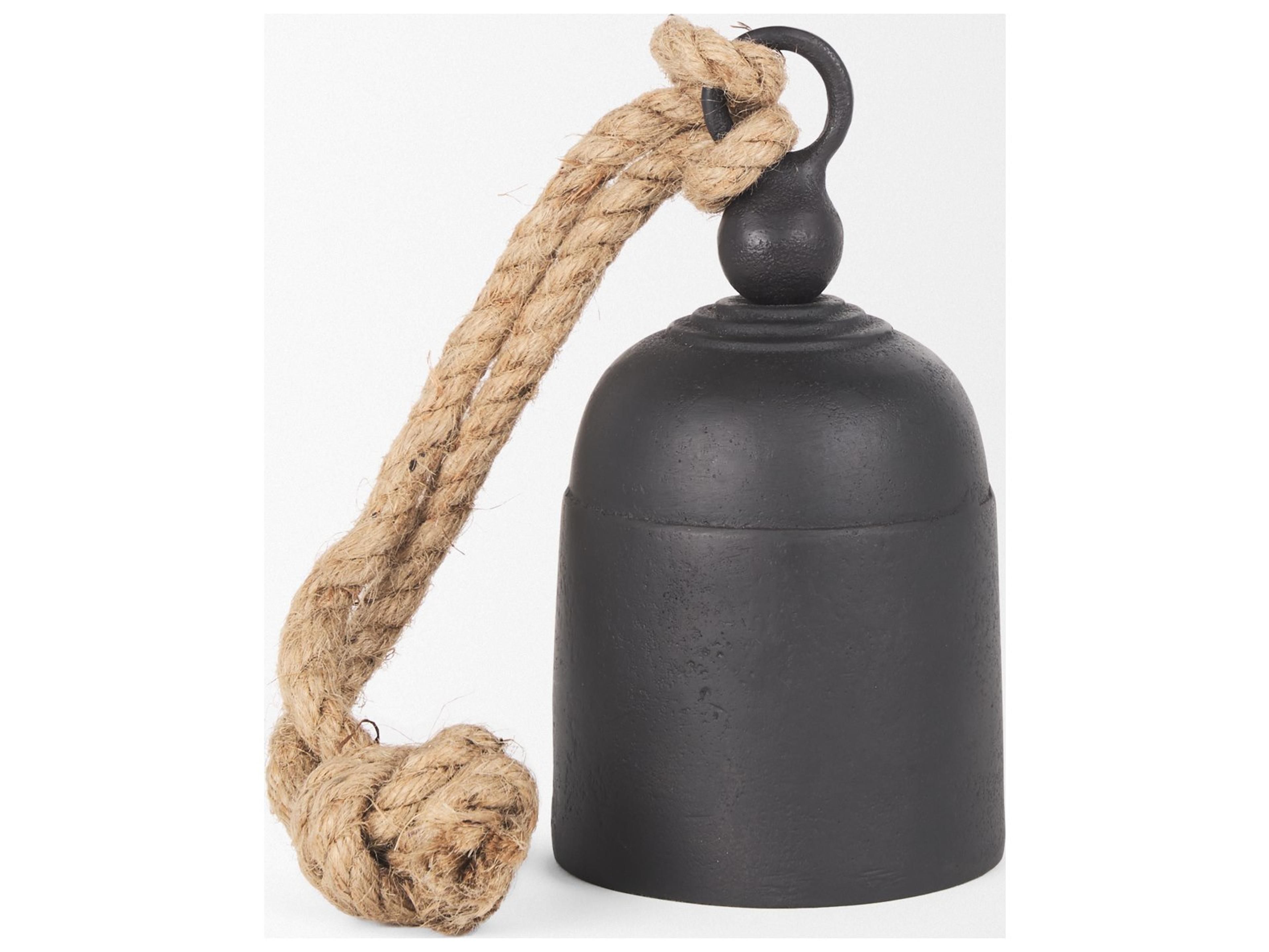 Mercana Quincy Small Matte Black Metal Decorative Bell Object