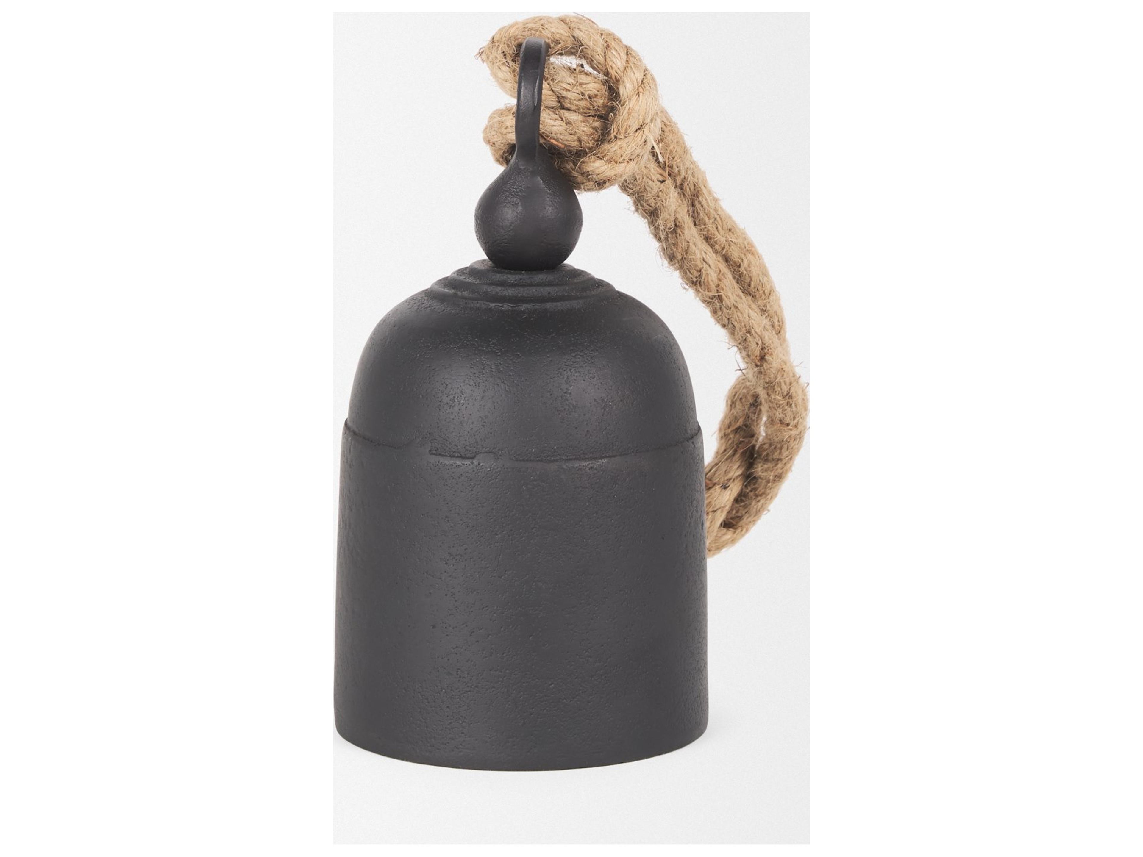 Mercana Quincy Small Matte Black Metal Decorative Bell Object