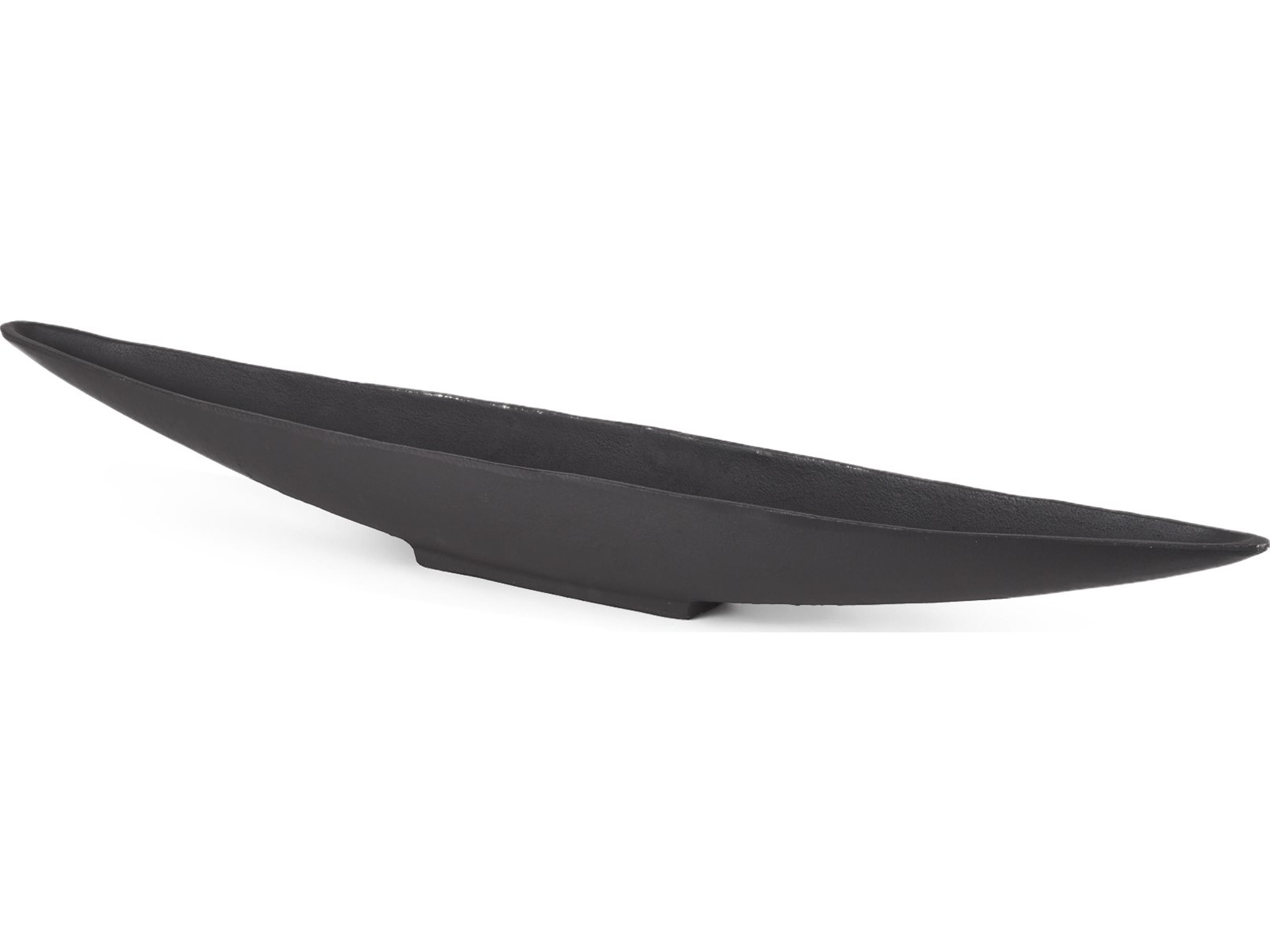 Piero Large Matte Black Metal Decorative Bowl