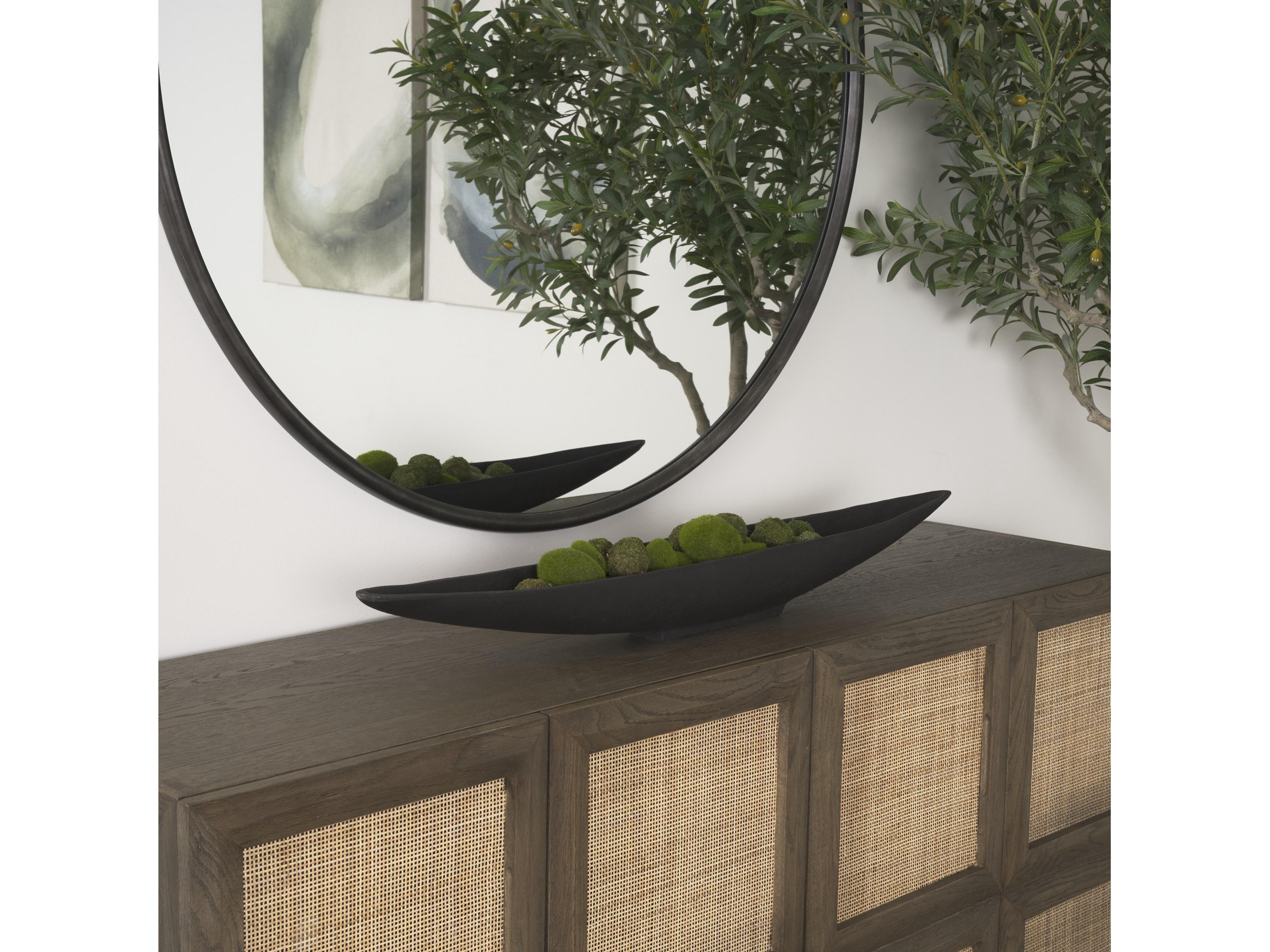 Mercana Piero Large Matte Black Metal Decorative Bowl