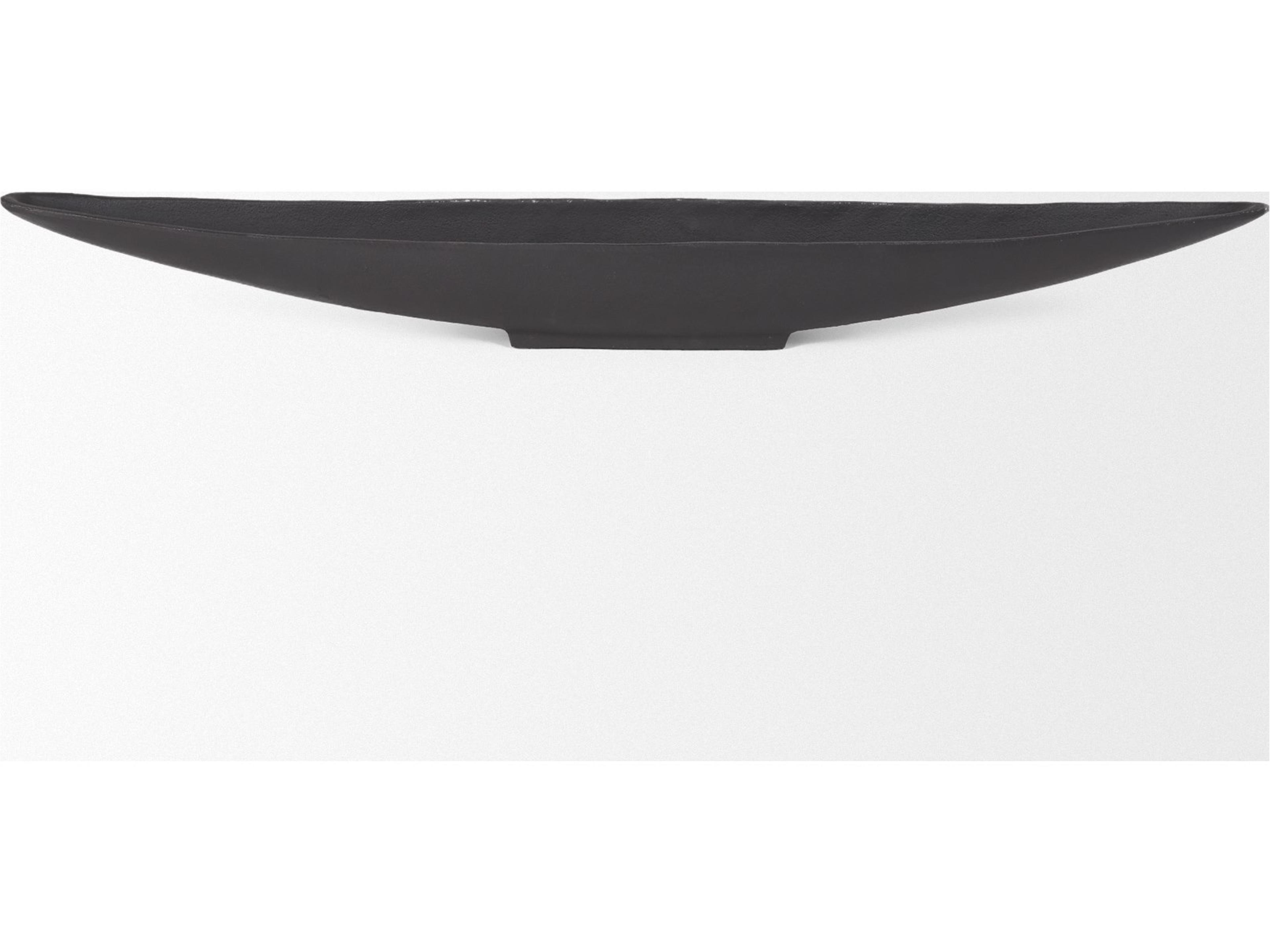 Mercana Piero Large Matte Black Metal Decorative Bowl