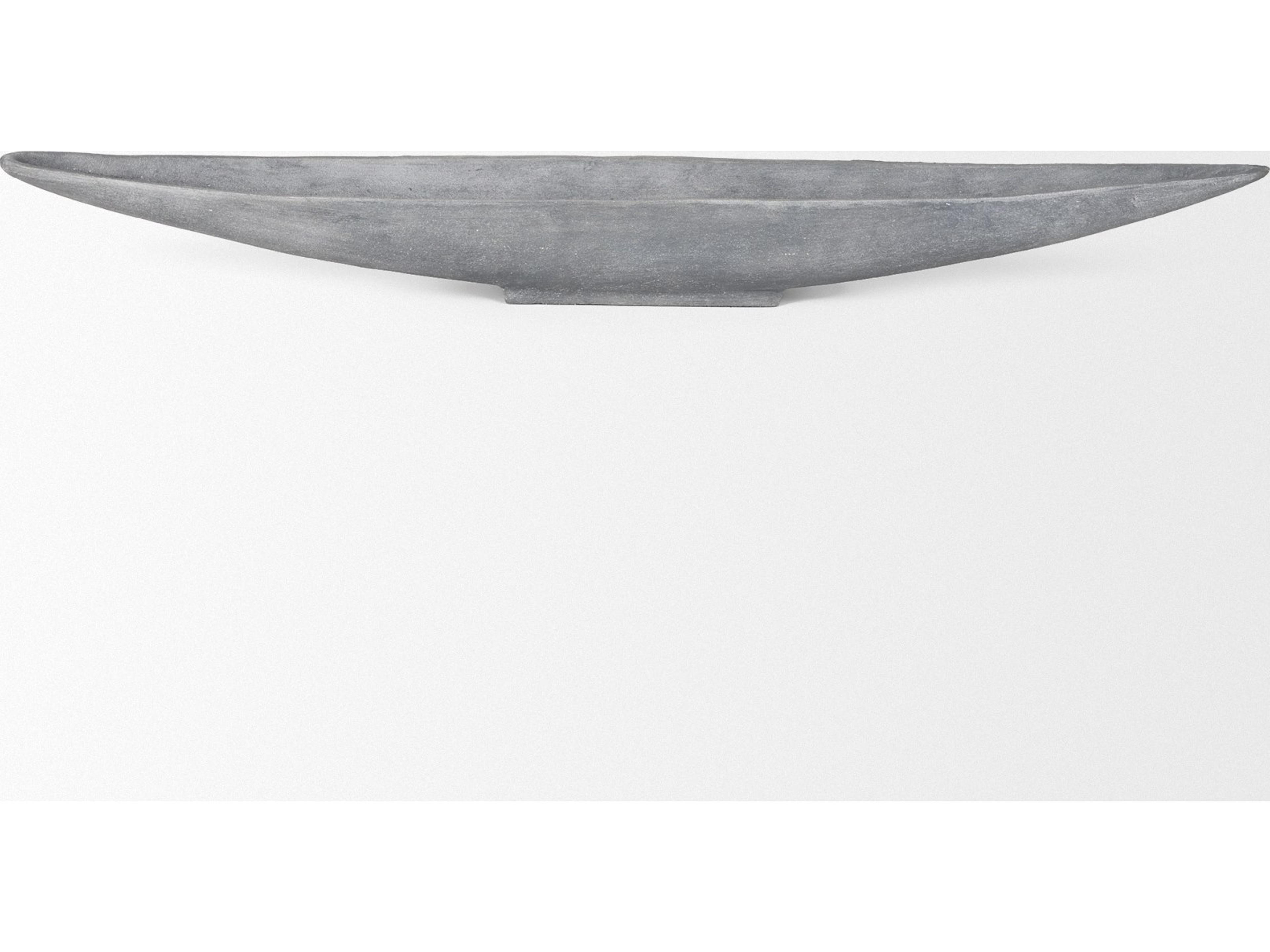 Mercana Piero Large Concrete Finished Metal Decorative Bowl