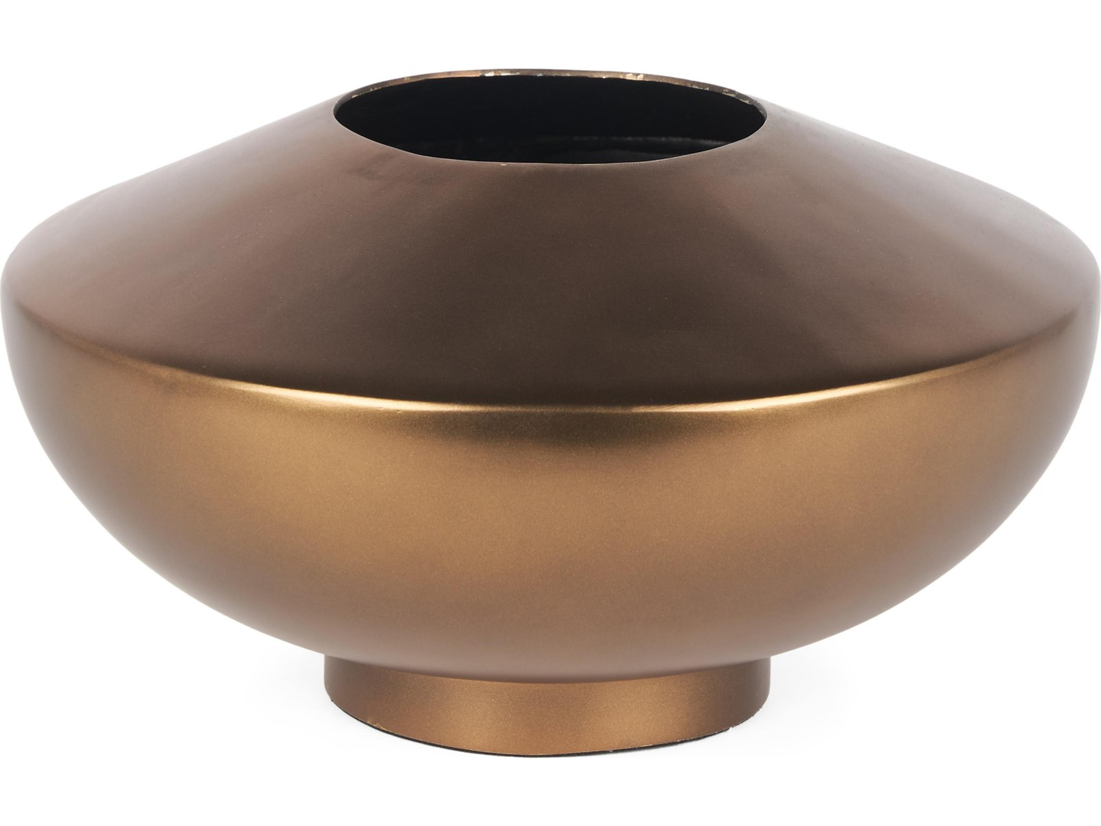 Quiana Large Gold Metal Vase