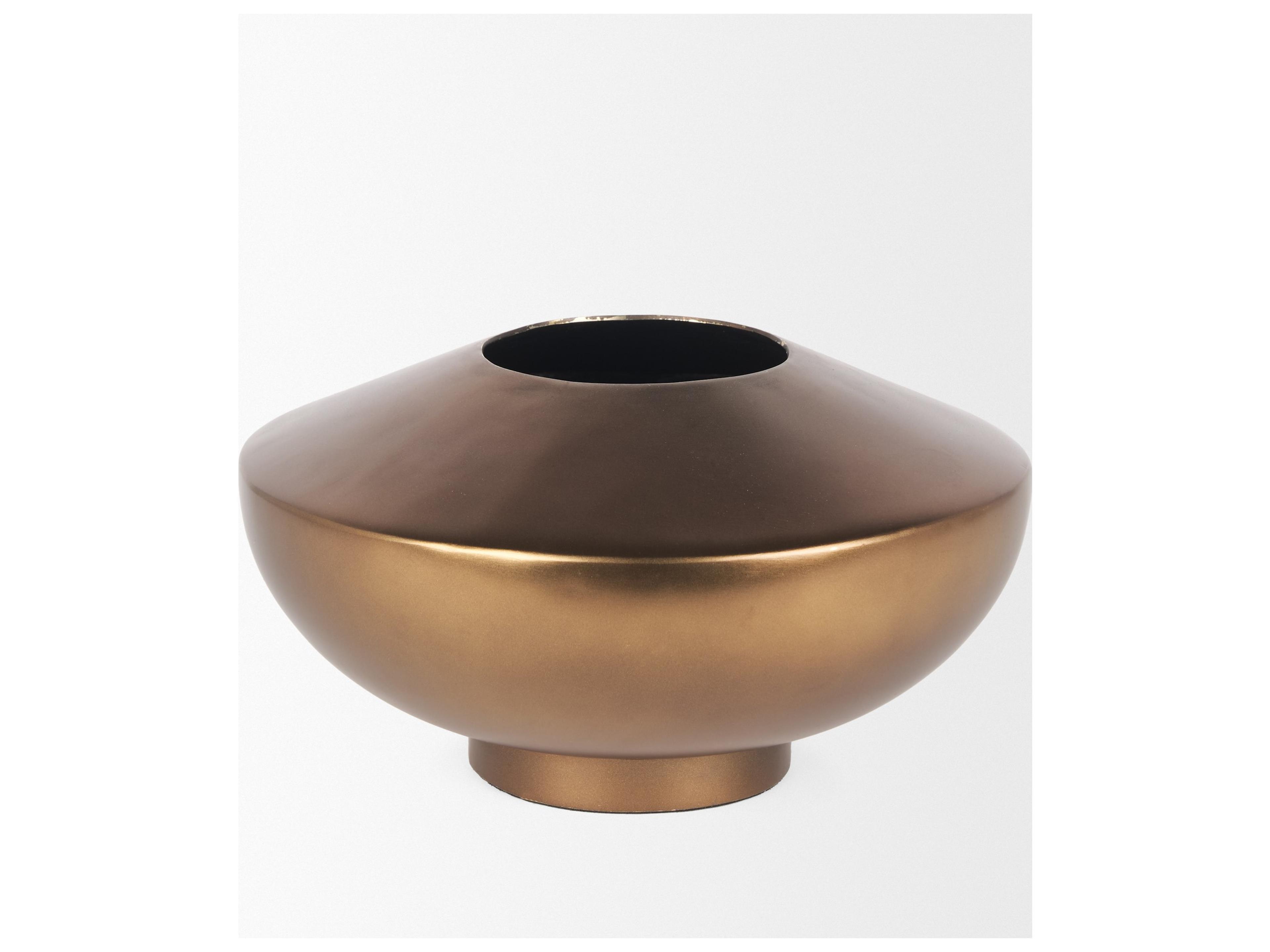 Mercana Quiana Large Gold Metal Vase