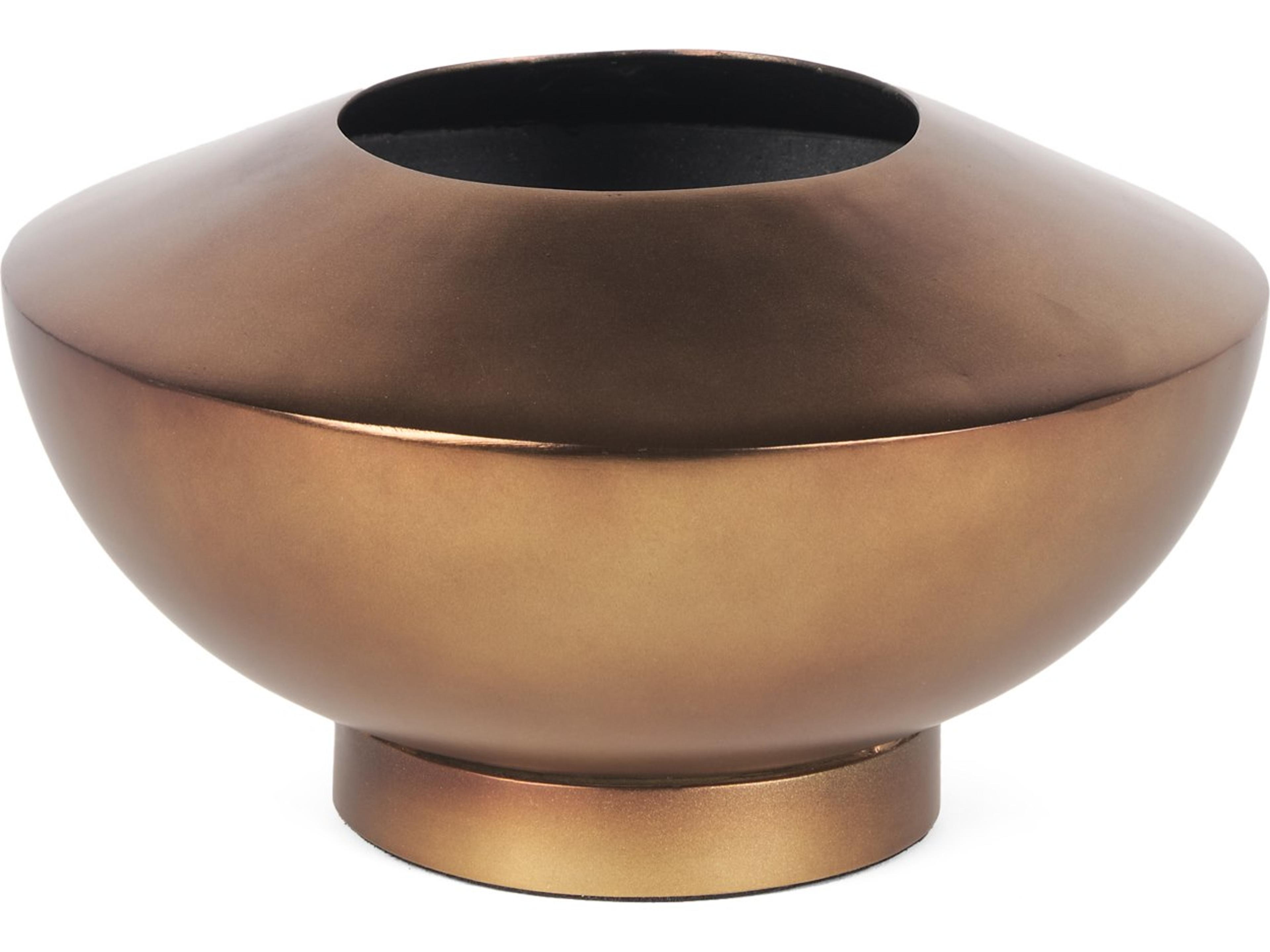Quiana Medium Textured Gold Metal Vase