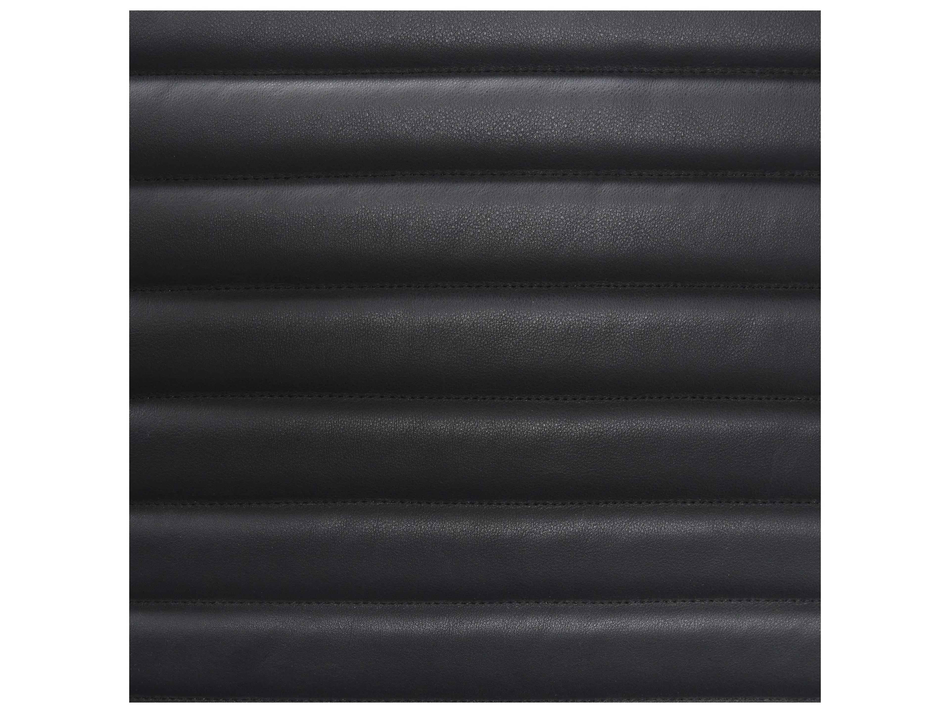 Mercana Grosjean Black Leather w/ Black Metal Frame Accent Chair