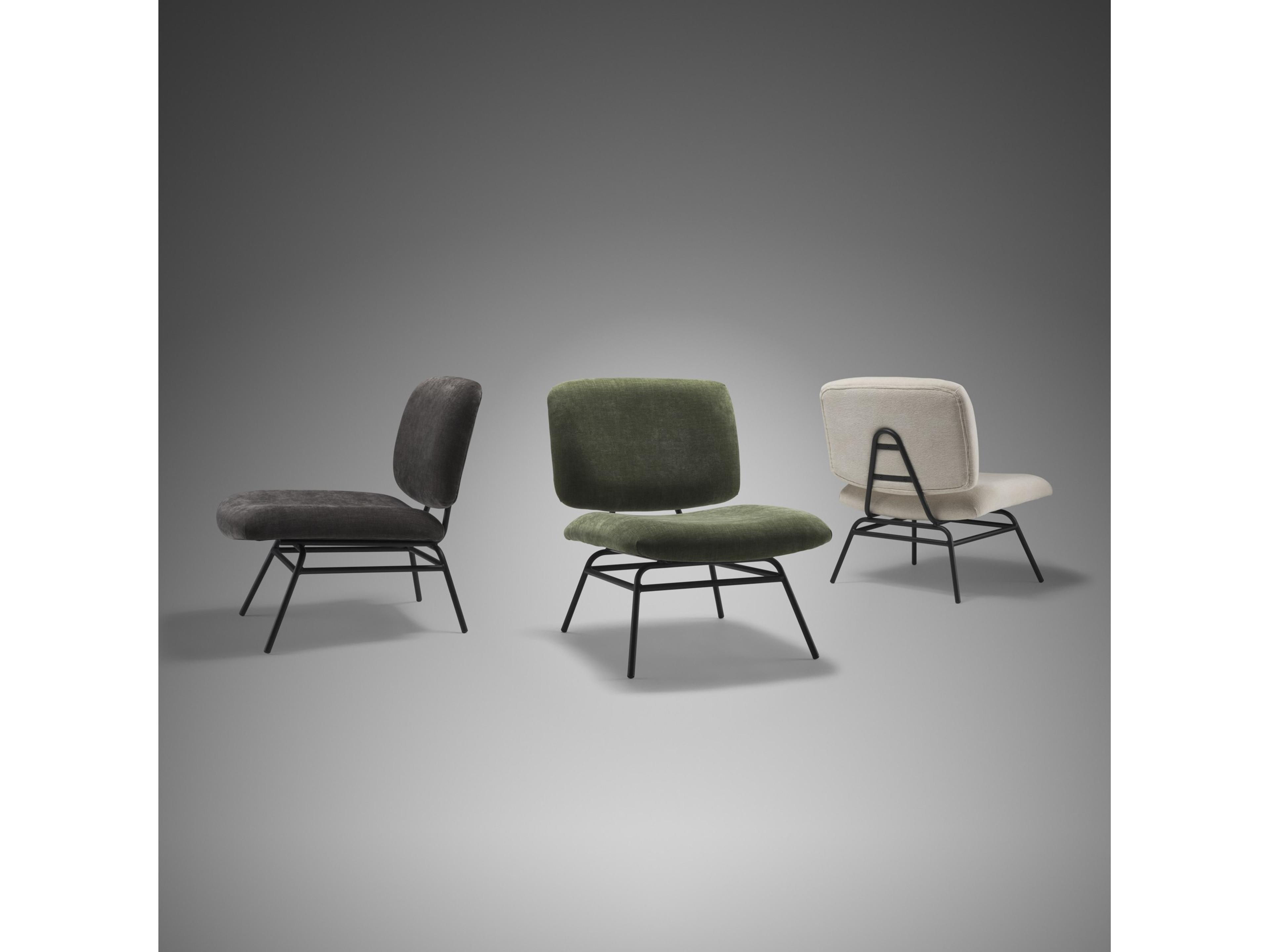 Mercana Nora Forest Green Fabric w/ Matte Black Metal Legs Accent Chair