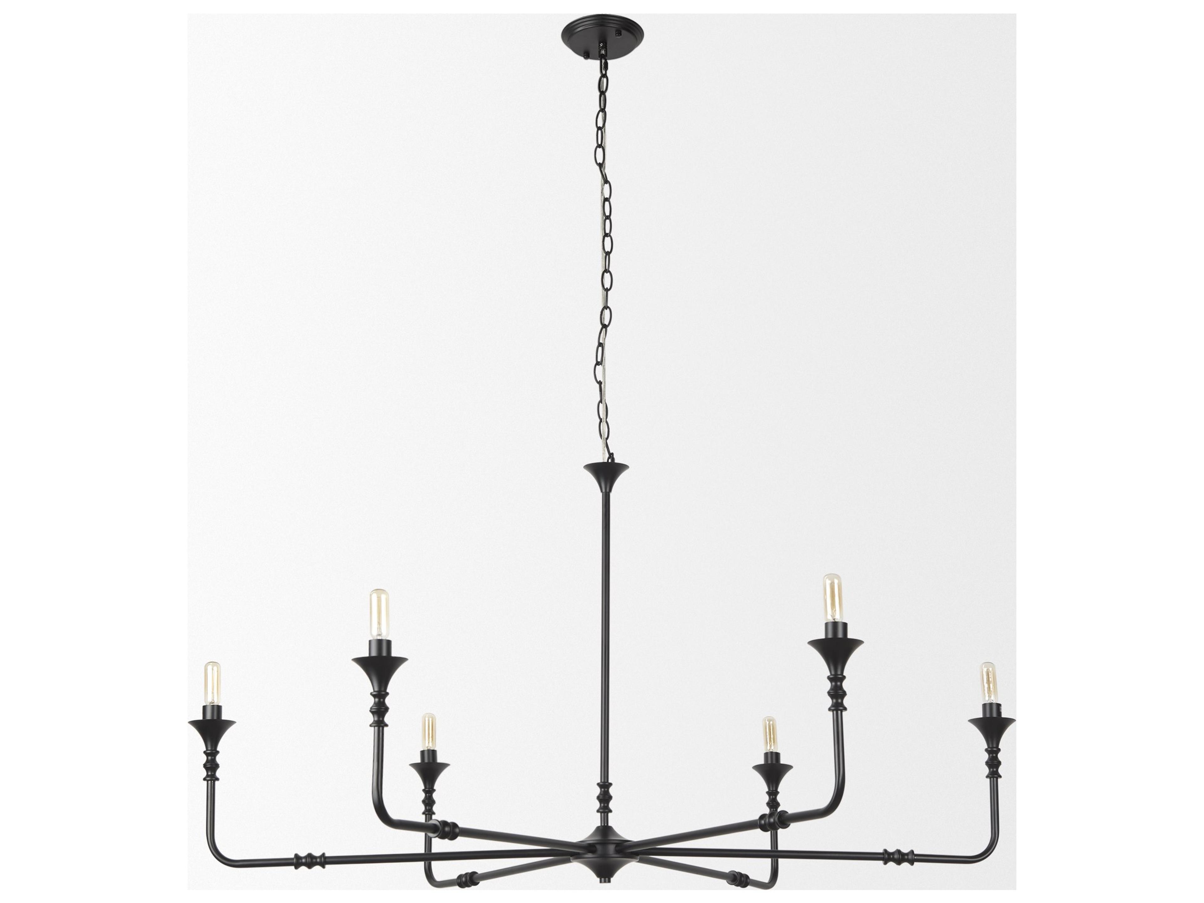 Mercana Gabriel Large Matte Black Chandelier