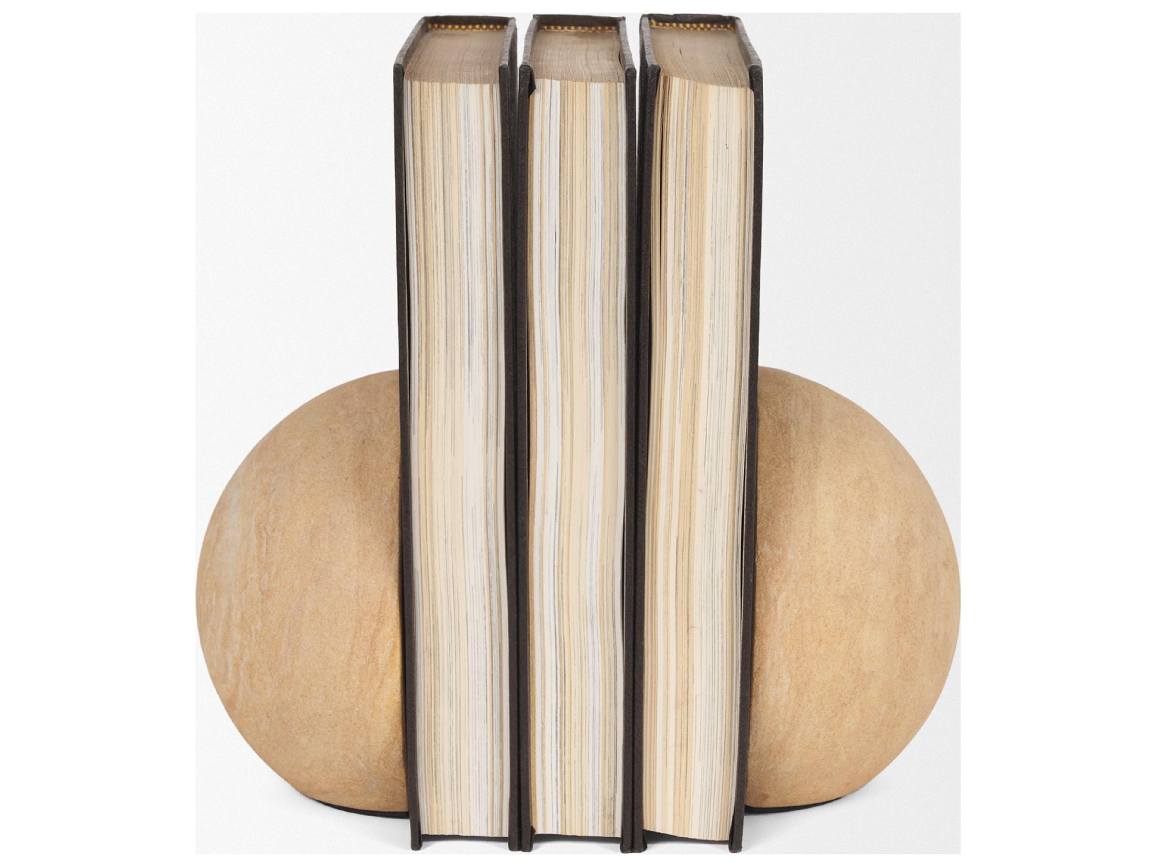 Mercana Rahmi Sandstone Orb Bookends