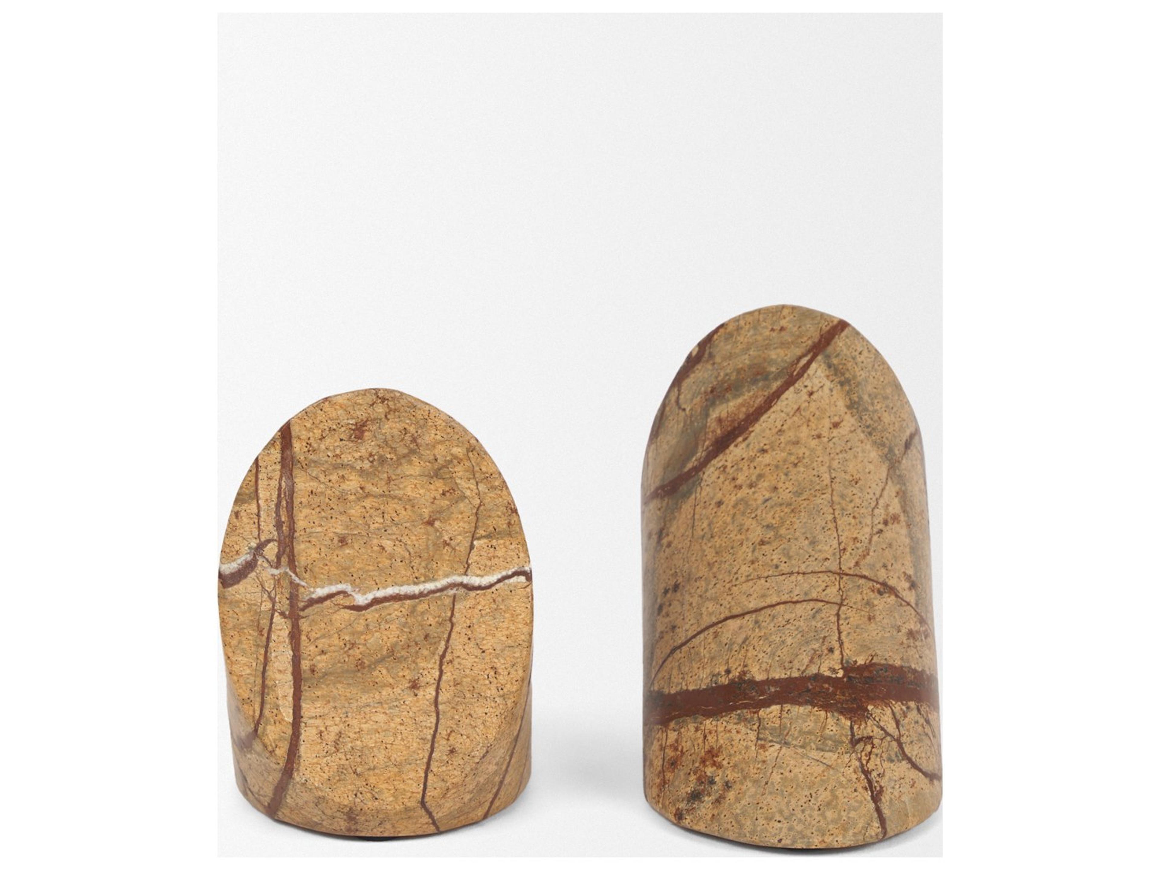 Mercana Rahima Brown Forest Marble Angled Bookends