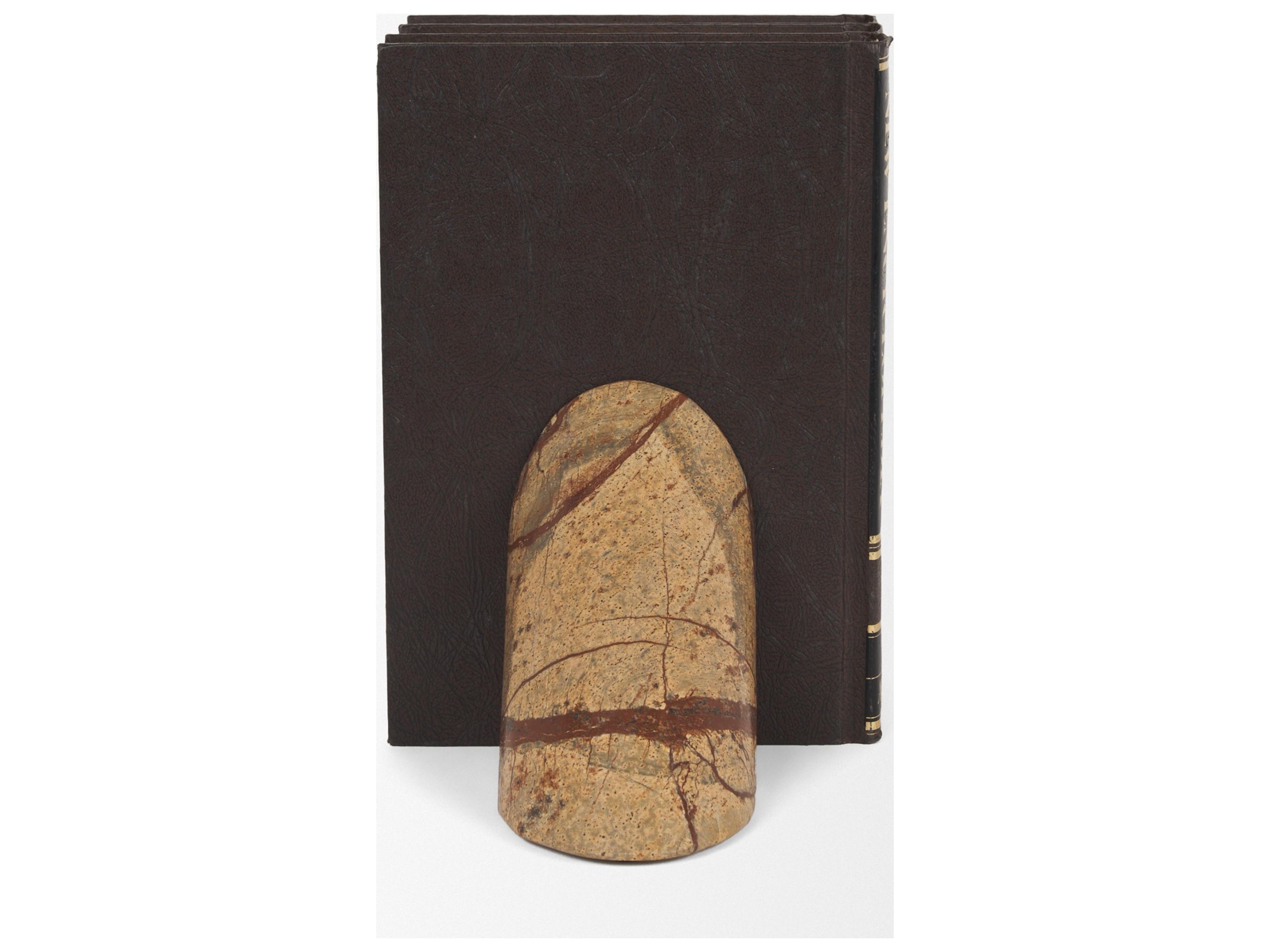 Mercana Rahima Brown Forest Marble Angled Bookends