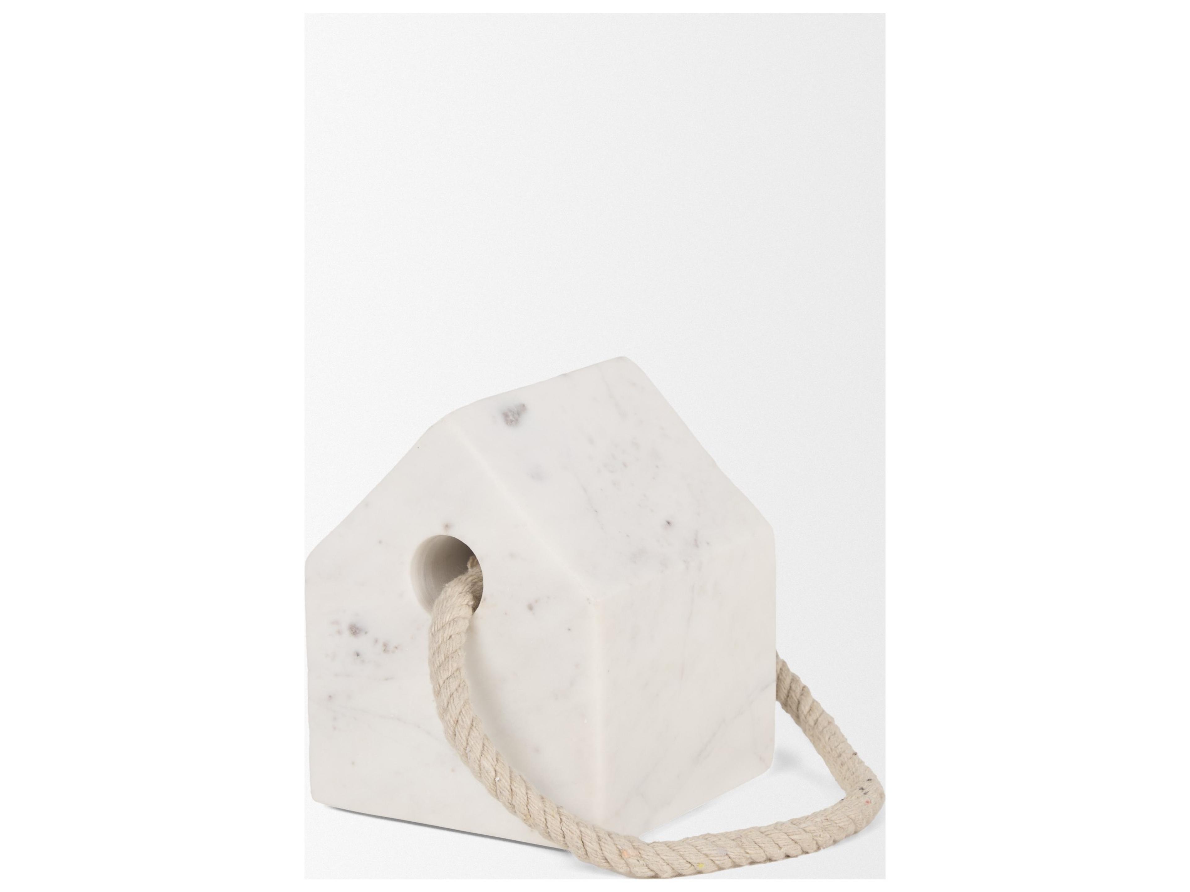 Mercana Raena White Marble House Door Stopper