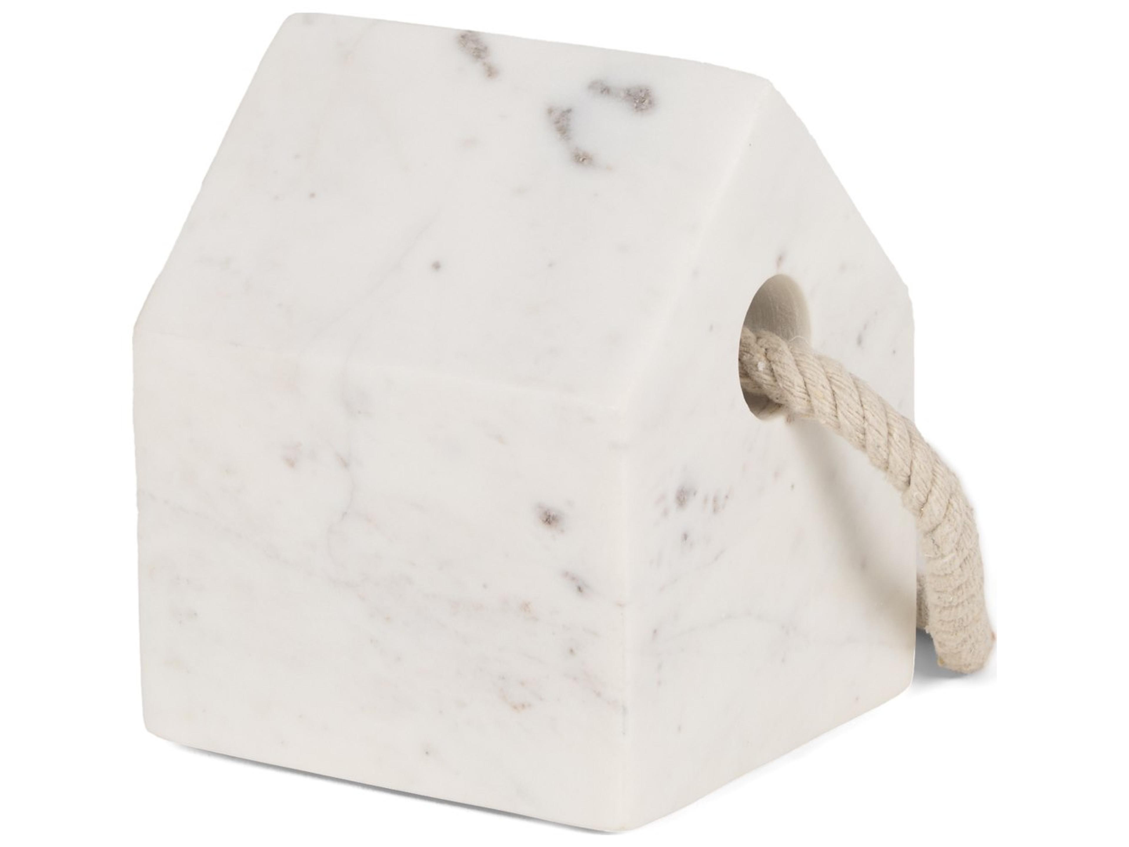 Raena White Marble House Door Stopper