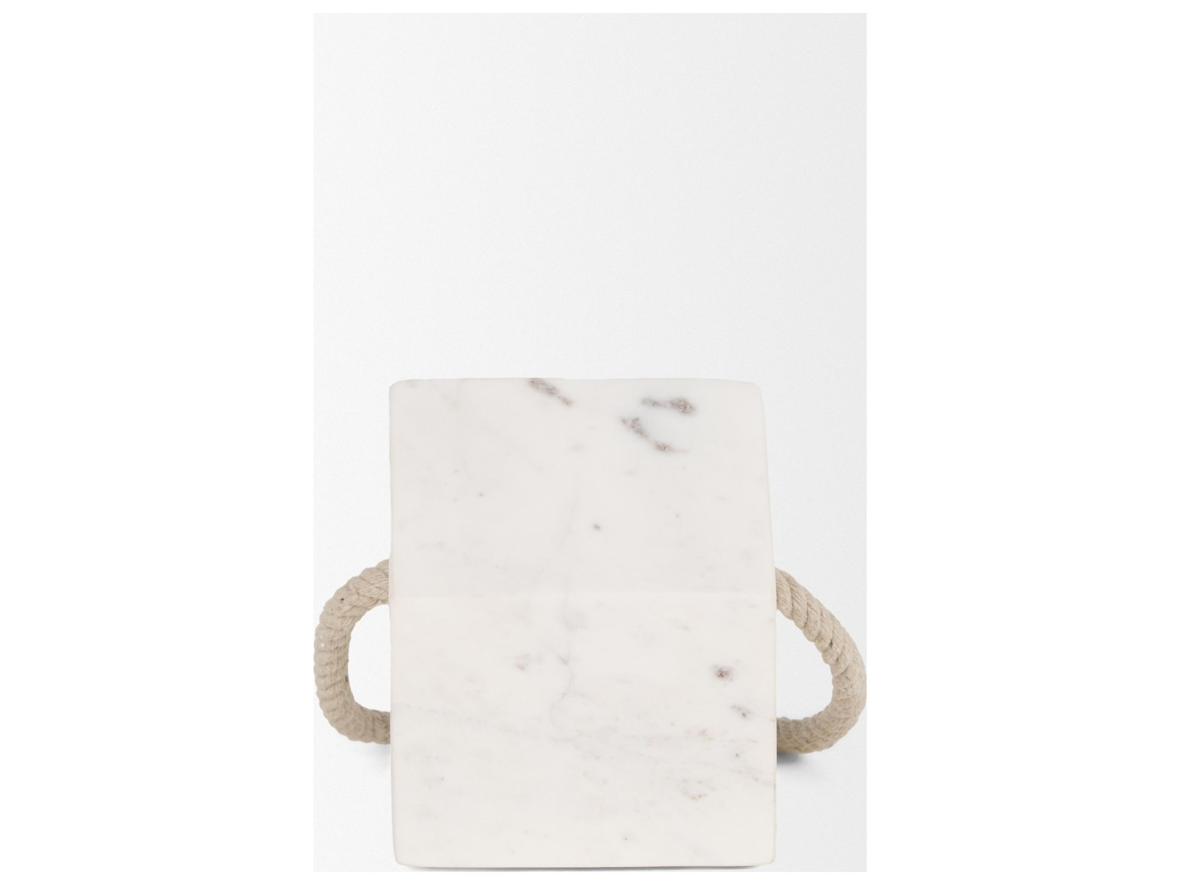 Mercana Raena White Marble House Door Stopper