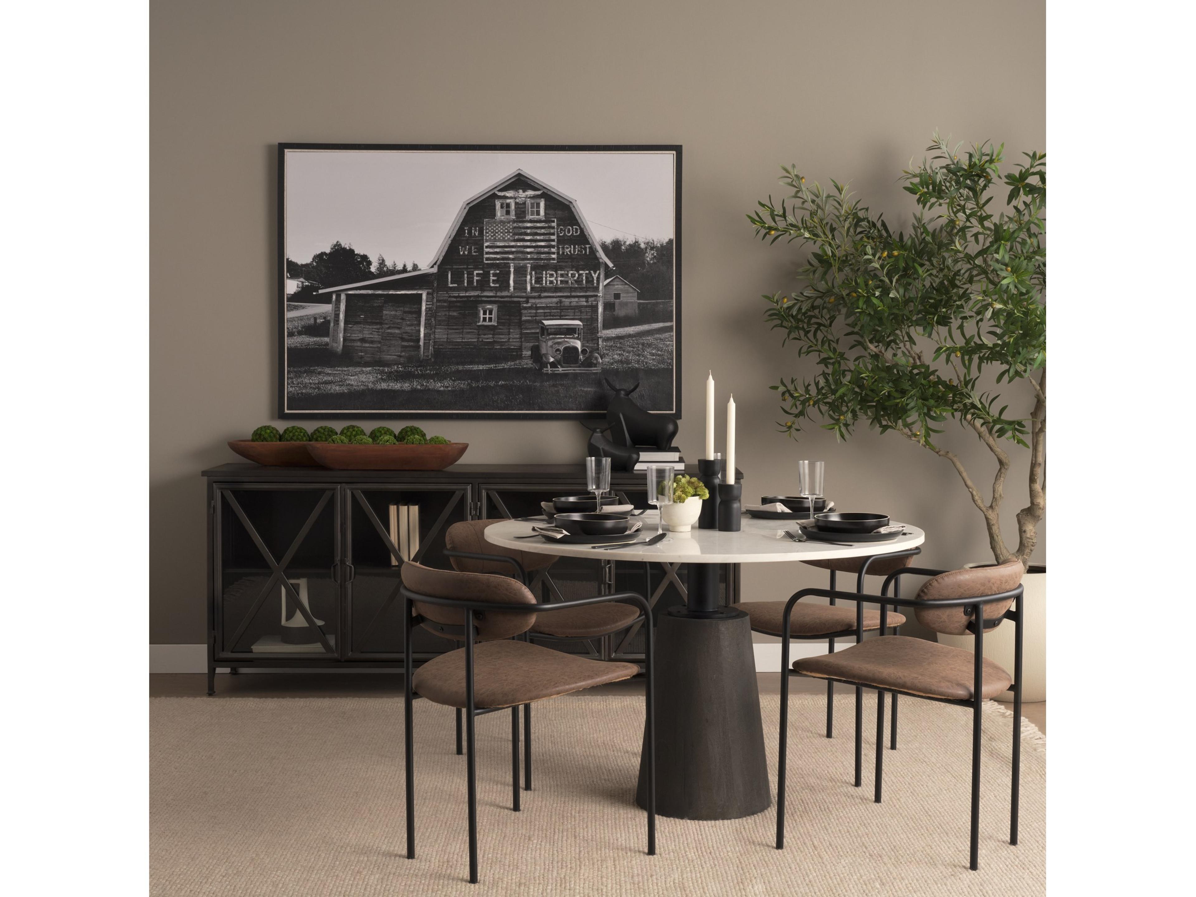 Mercana Radu Large Matte Black Metal Bull Decorative Object