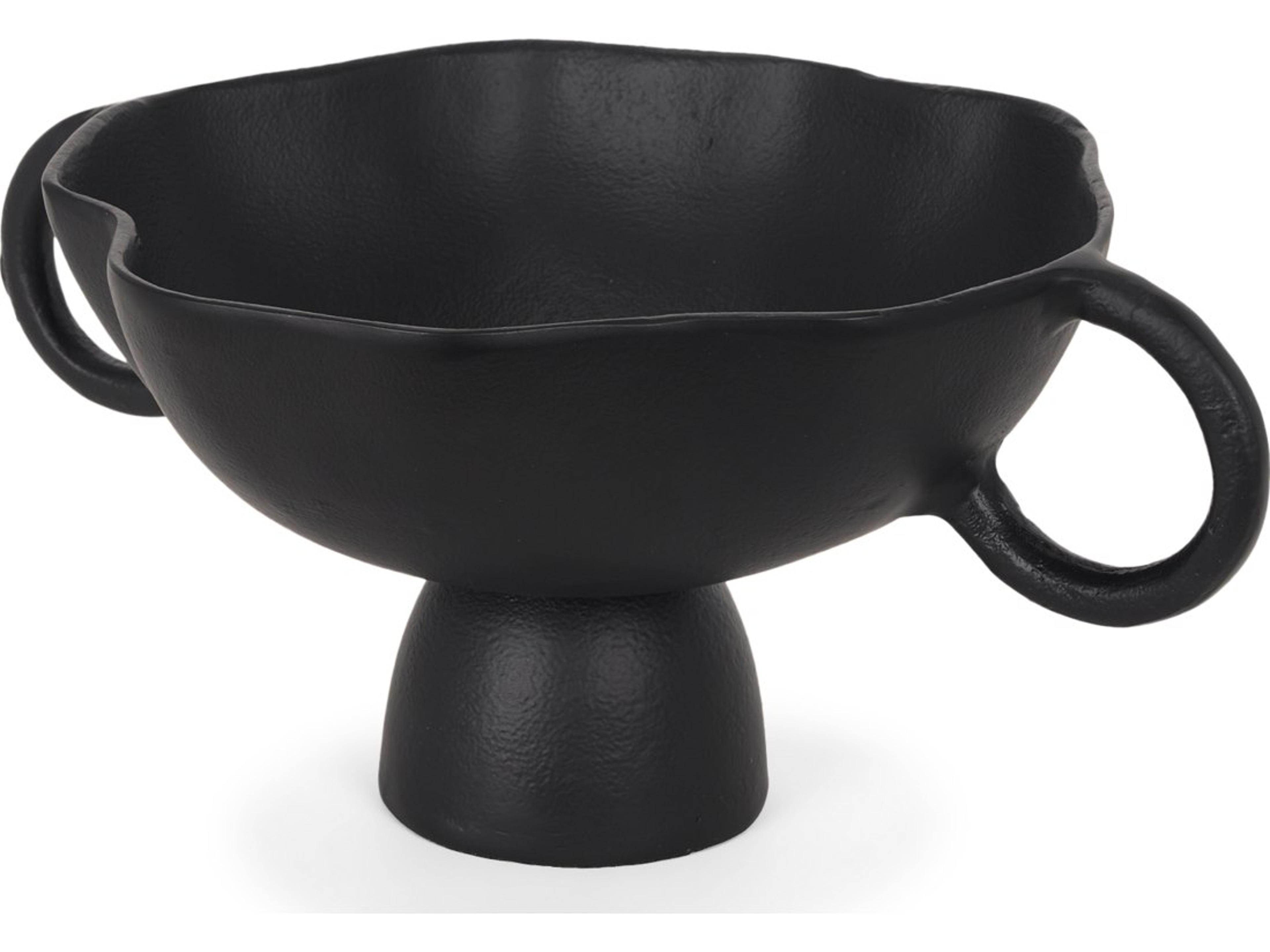 Radka Small Matte Black Metal Decorative Bowl