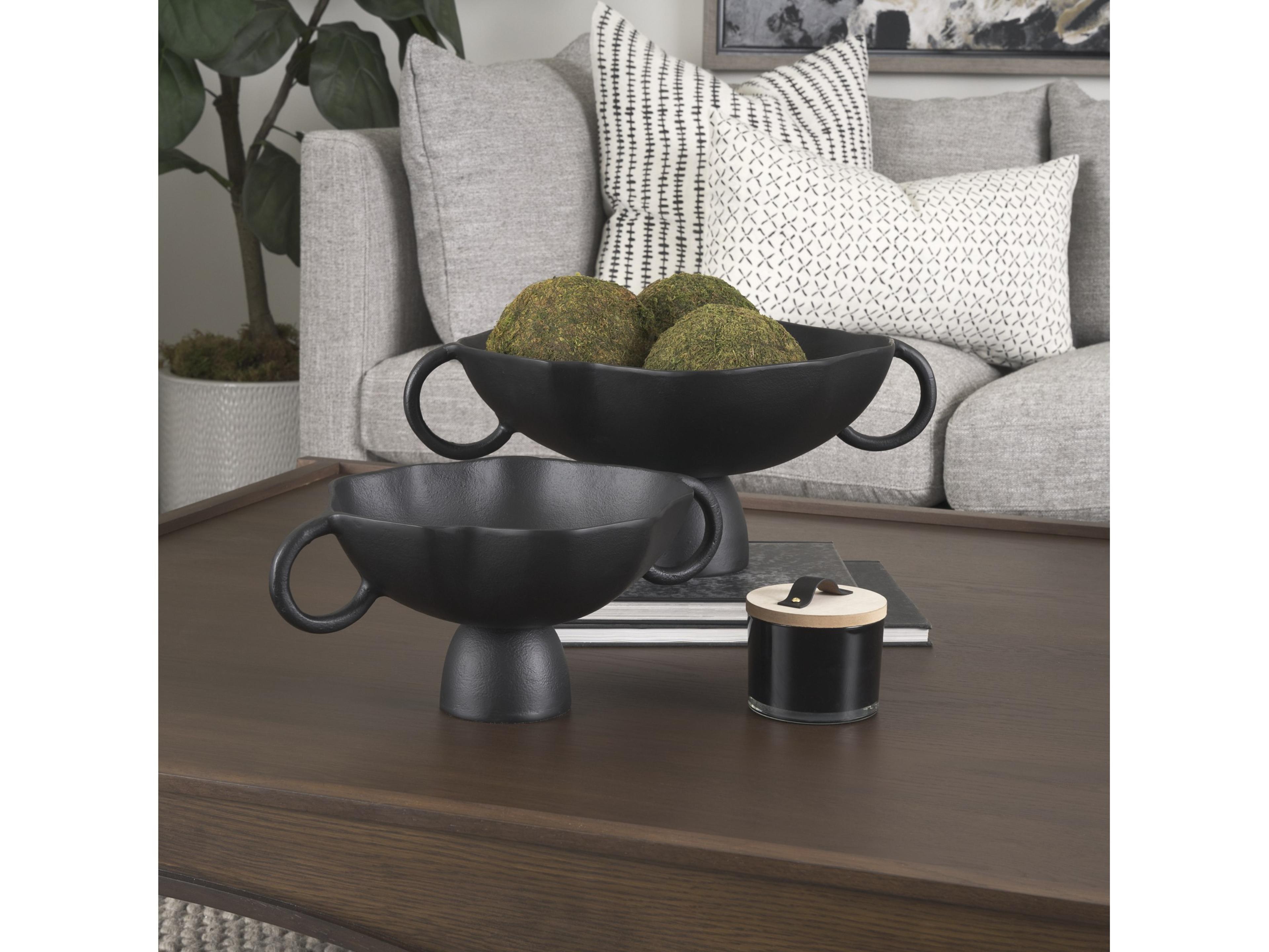 Mercana Radka Small Matte Black Metal Decorative Bowl