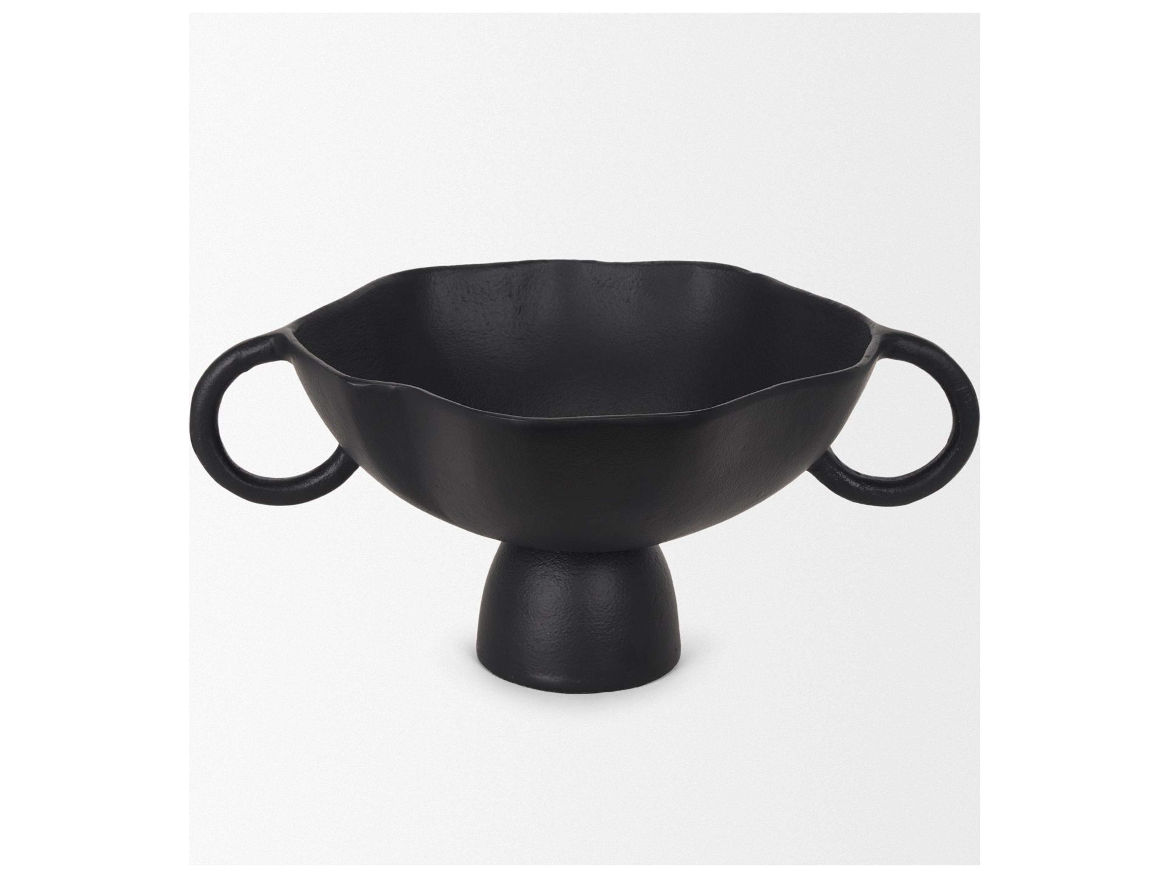 Mercana Radka Small Matte Black Metal Decorative Bowl